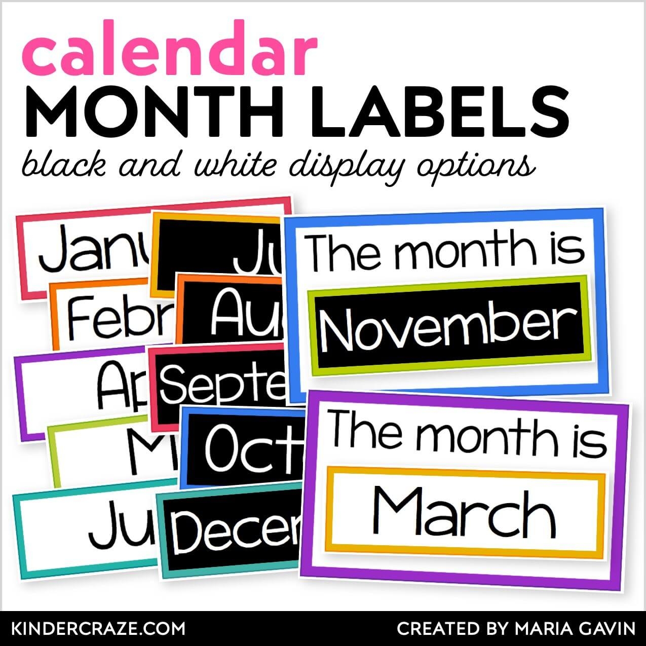 Calendar Month Labels Printable Calendar Month Labels Printable