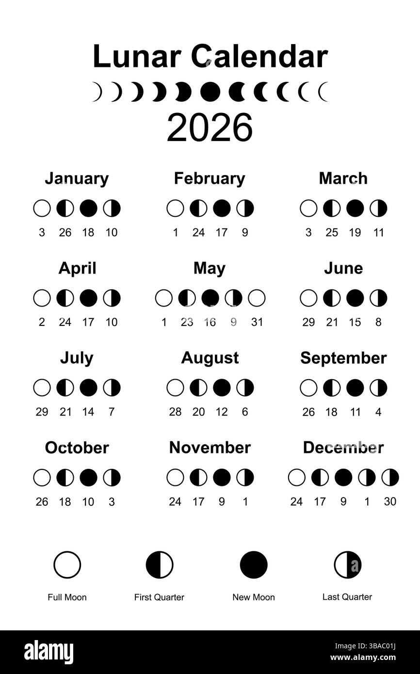 Lunar Calendar 2026 Printable