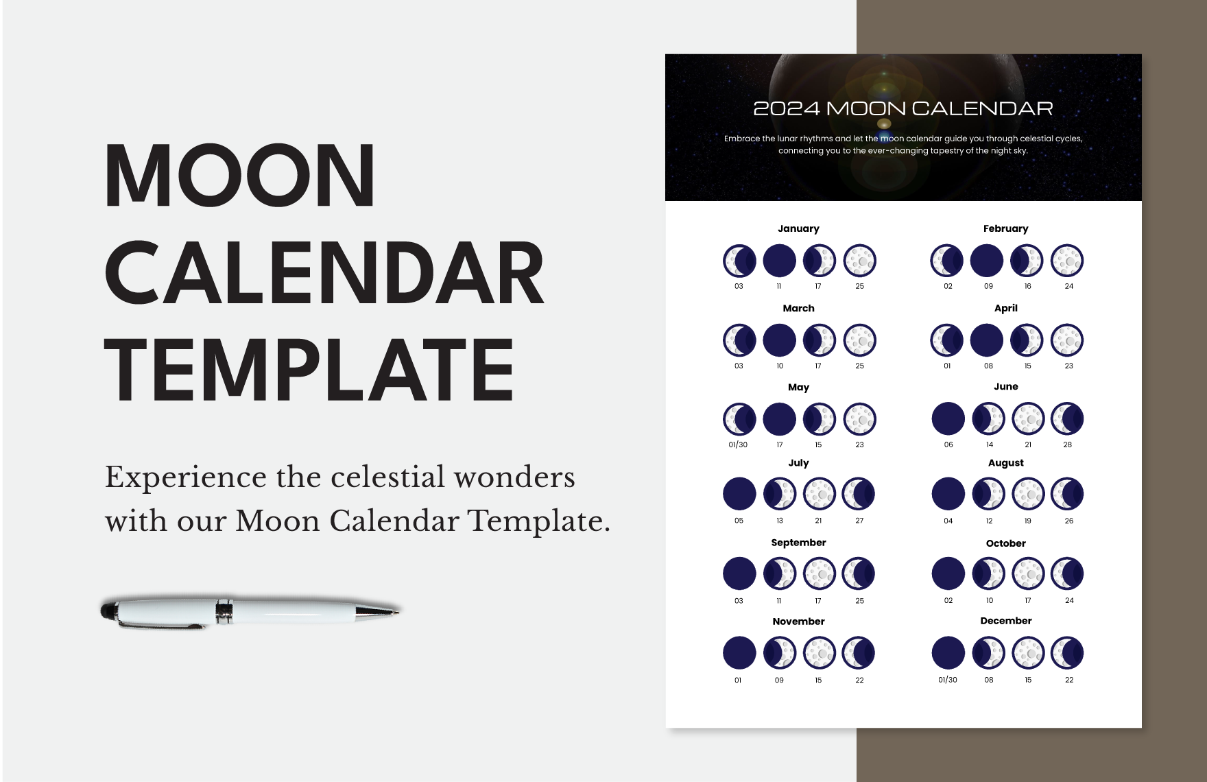 Printable Full Moon Calendar Printable Full Moon Calendar