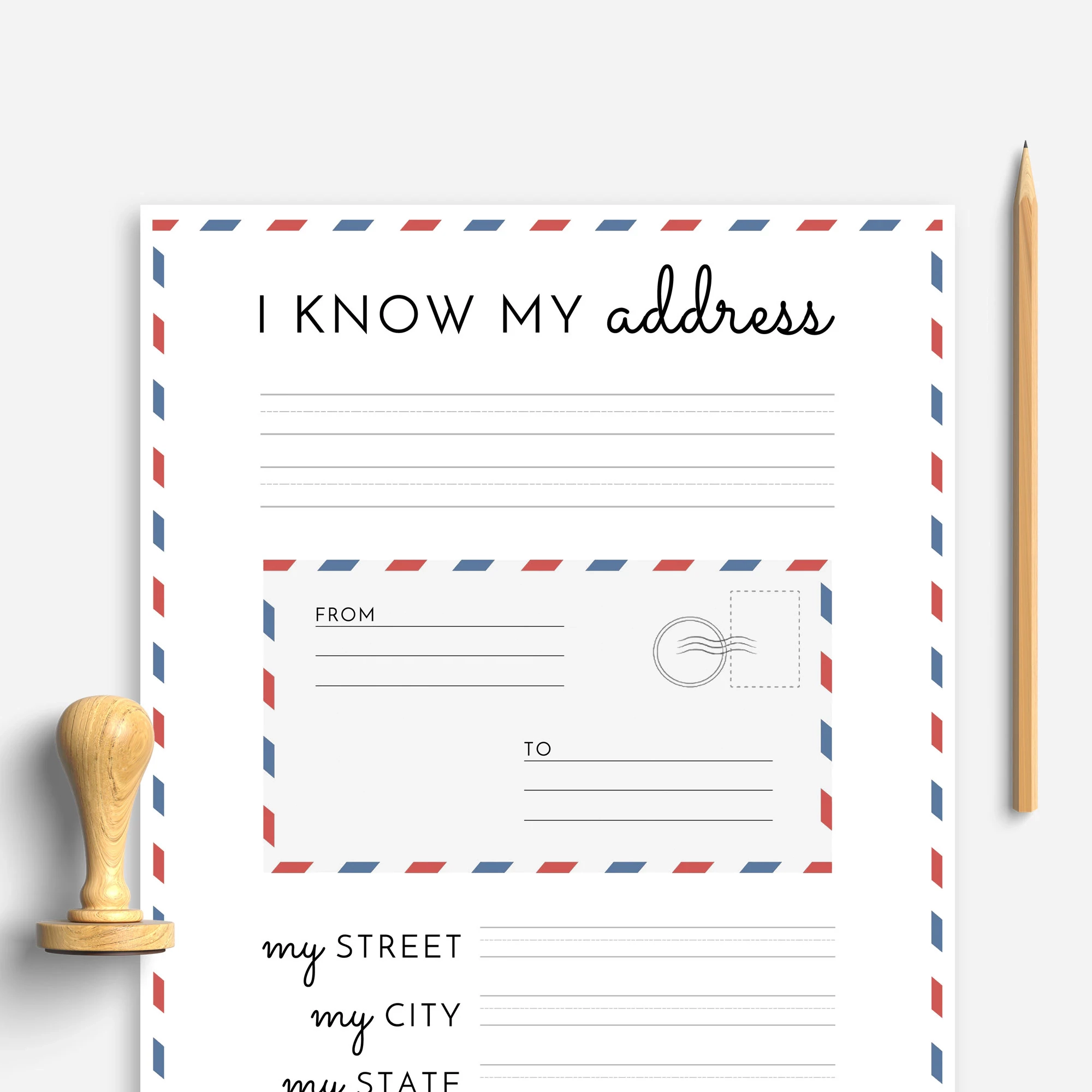 My Address Worksheet Printable Etsy My Address Worksheet Printable Etsy
