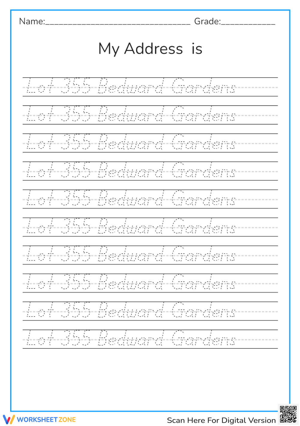 Free Printable Address Worksheets Free Printable Address Worksheets
