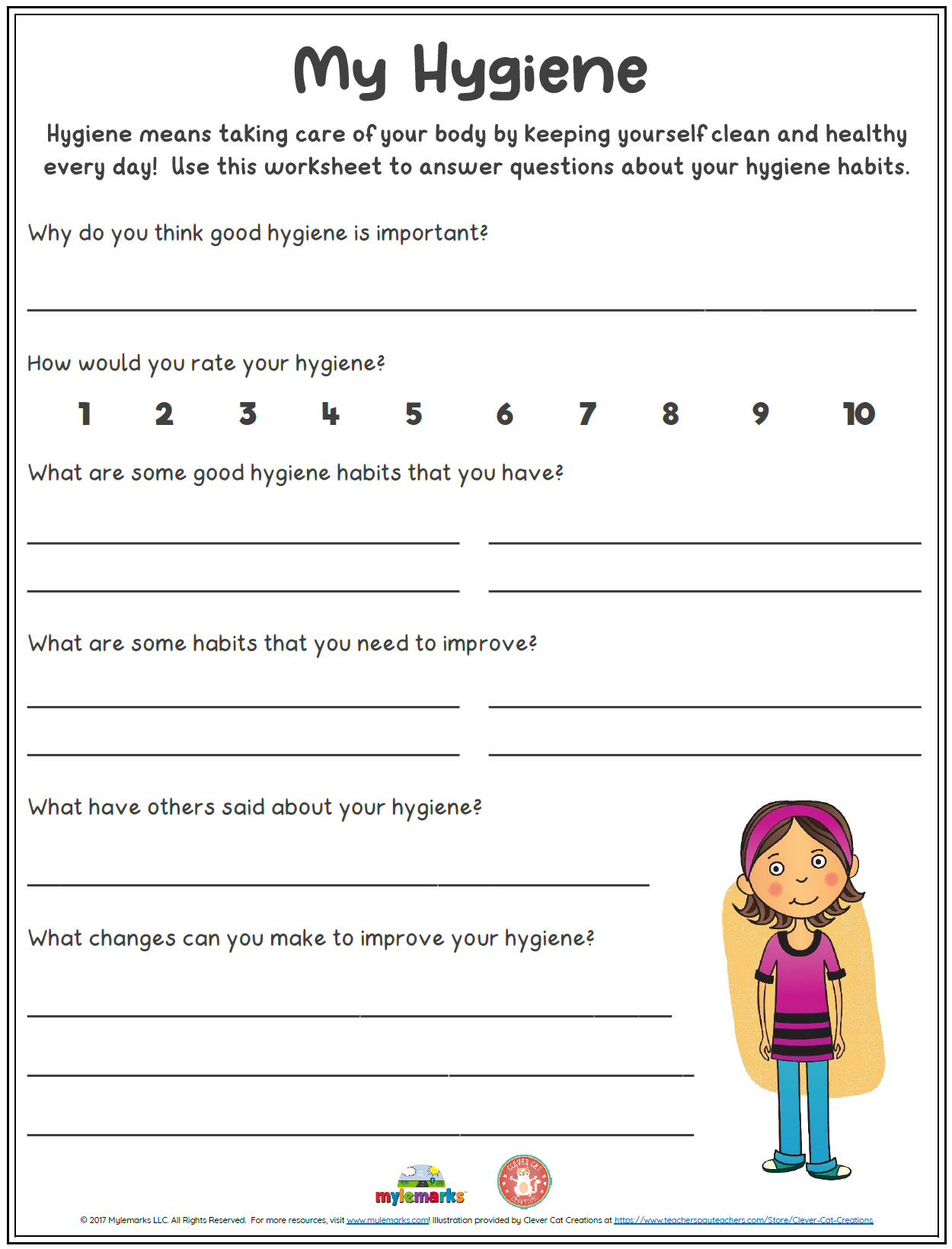 Personal Hygiene Printable Worksheets