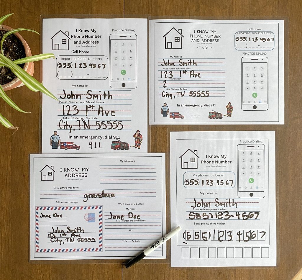 Name Address Cards Free Learning Contact Information For Kids Worksheets Library Name Address Cards Free Learning Contact Information For Kids Worksheets Library