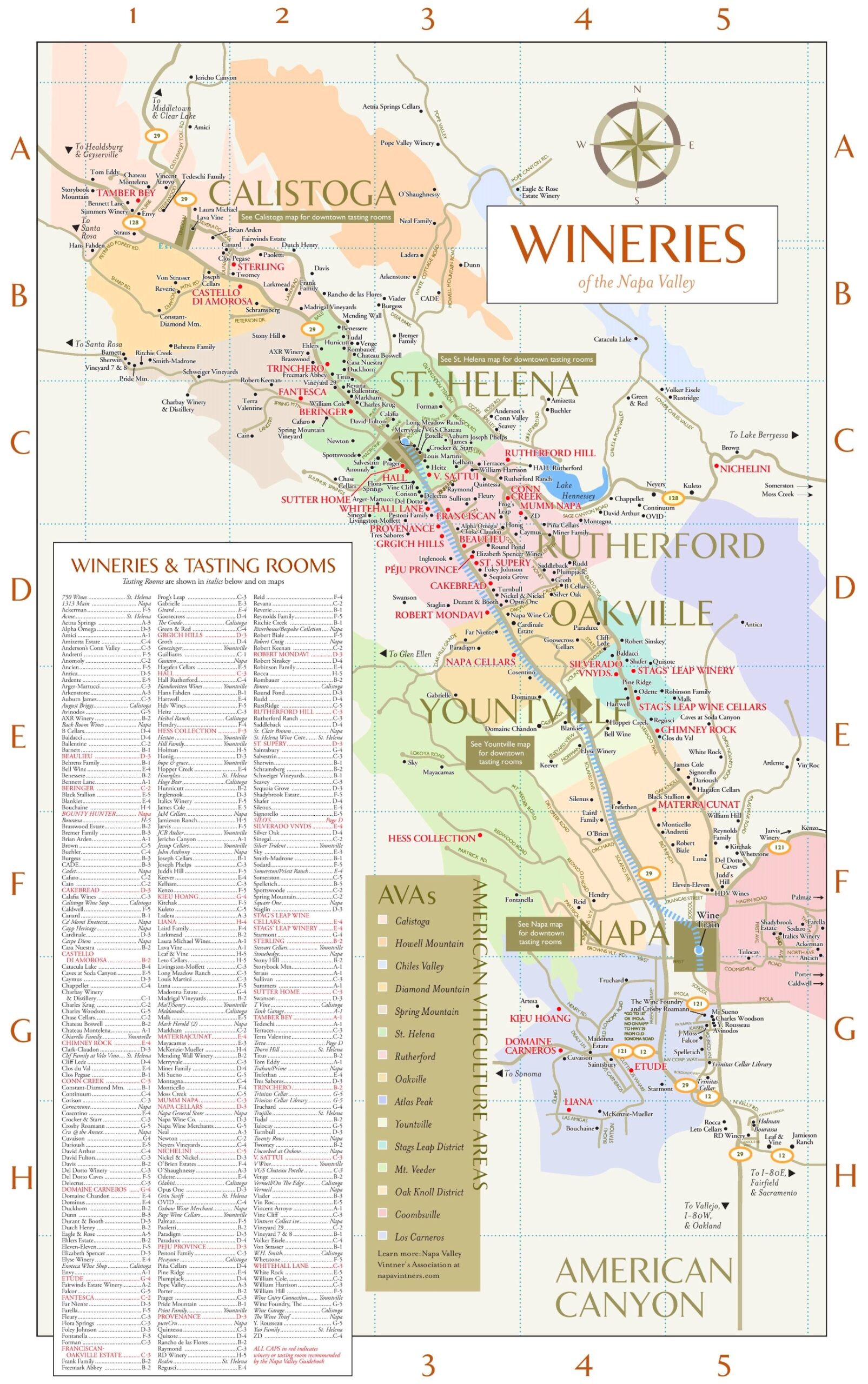 Printable Napa Valley Map