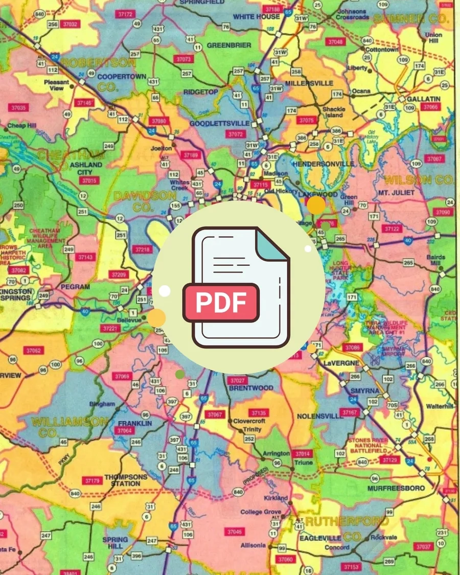 Nashville ZIP Code Map 2025 Printable Directory Of All Nashville Area ZIP Codes Nashville ZIP Code Map 2025 Printable Directory Of All Nashville Area ZIP Codes