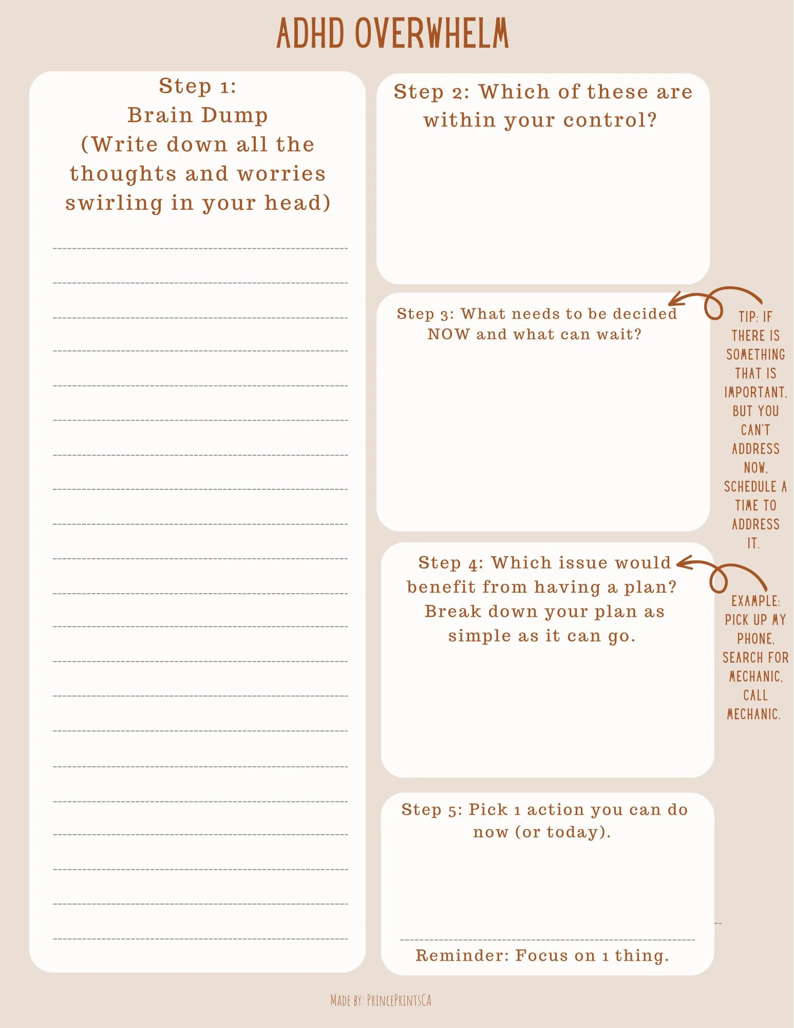 Printable Adhd Worksheets For Adults