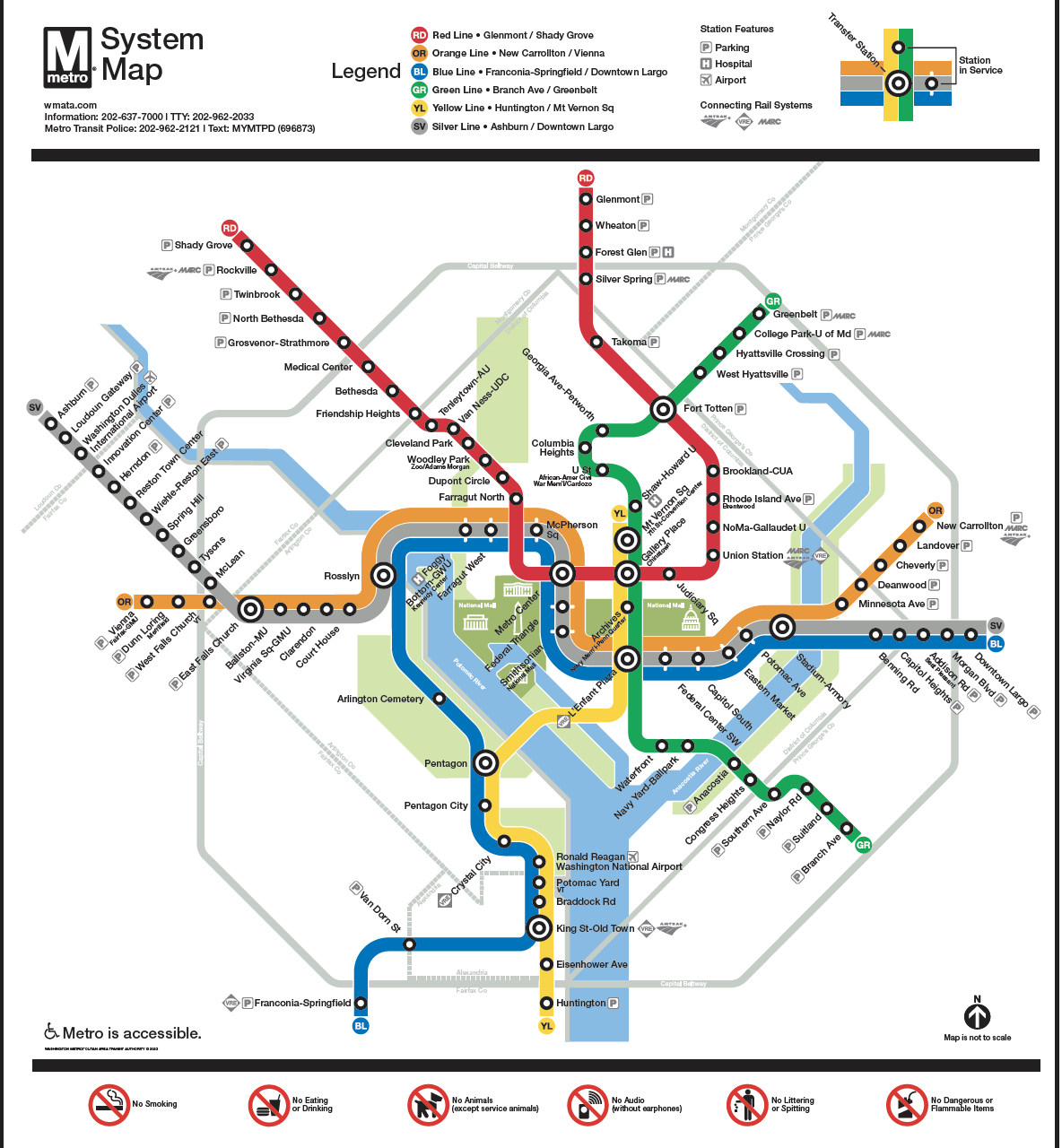 Printable Metro Map Dc