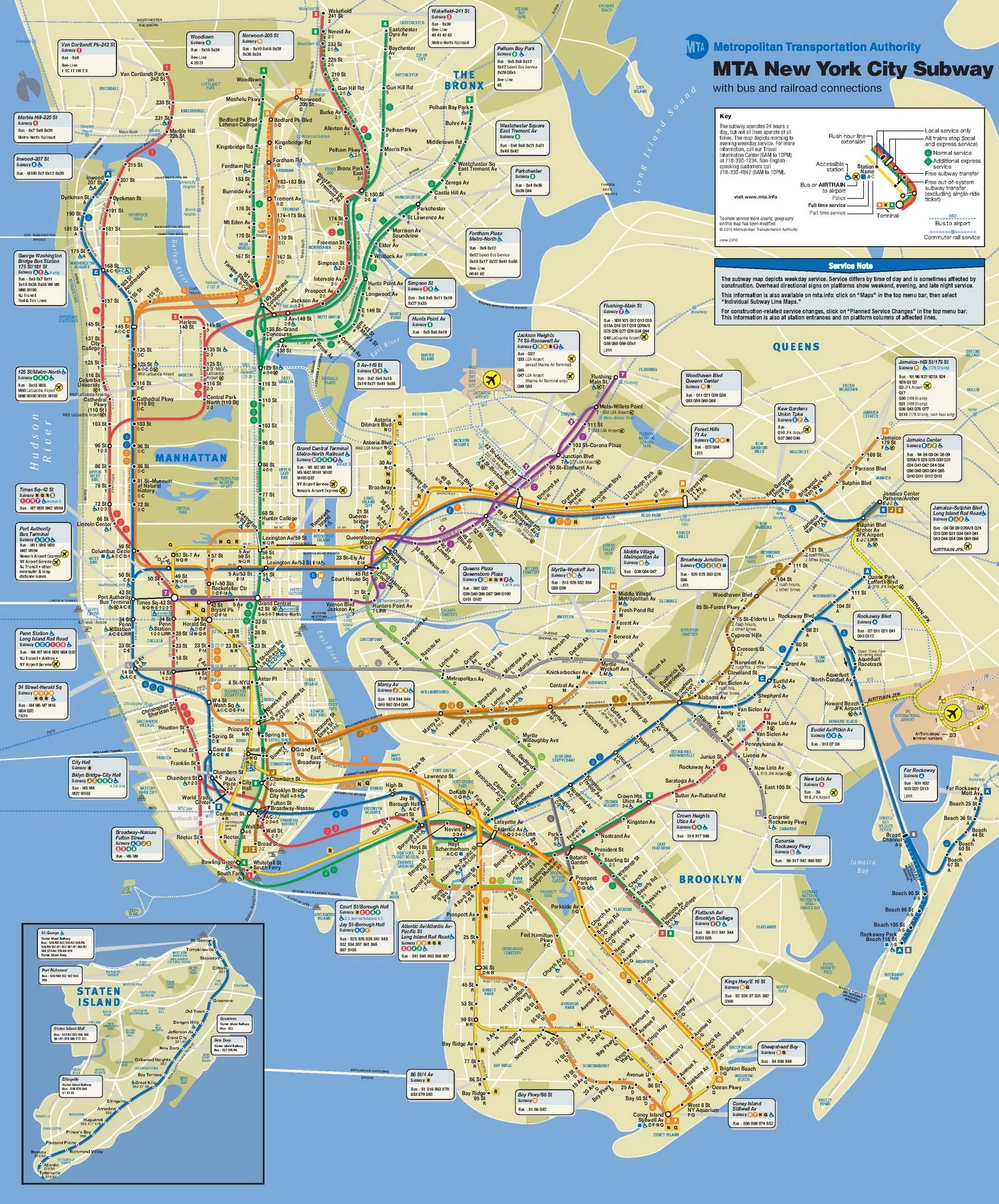 New York City Subway Map Go NYC Tourism Guide