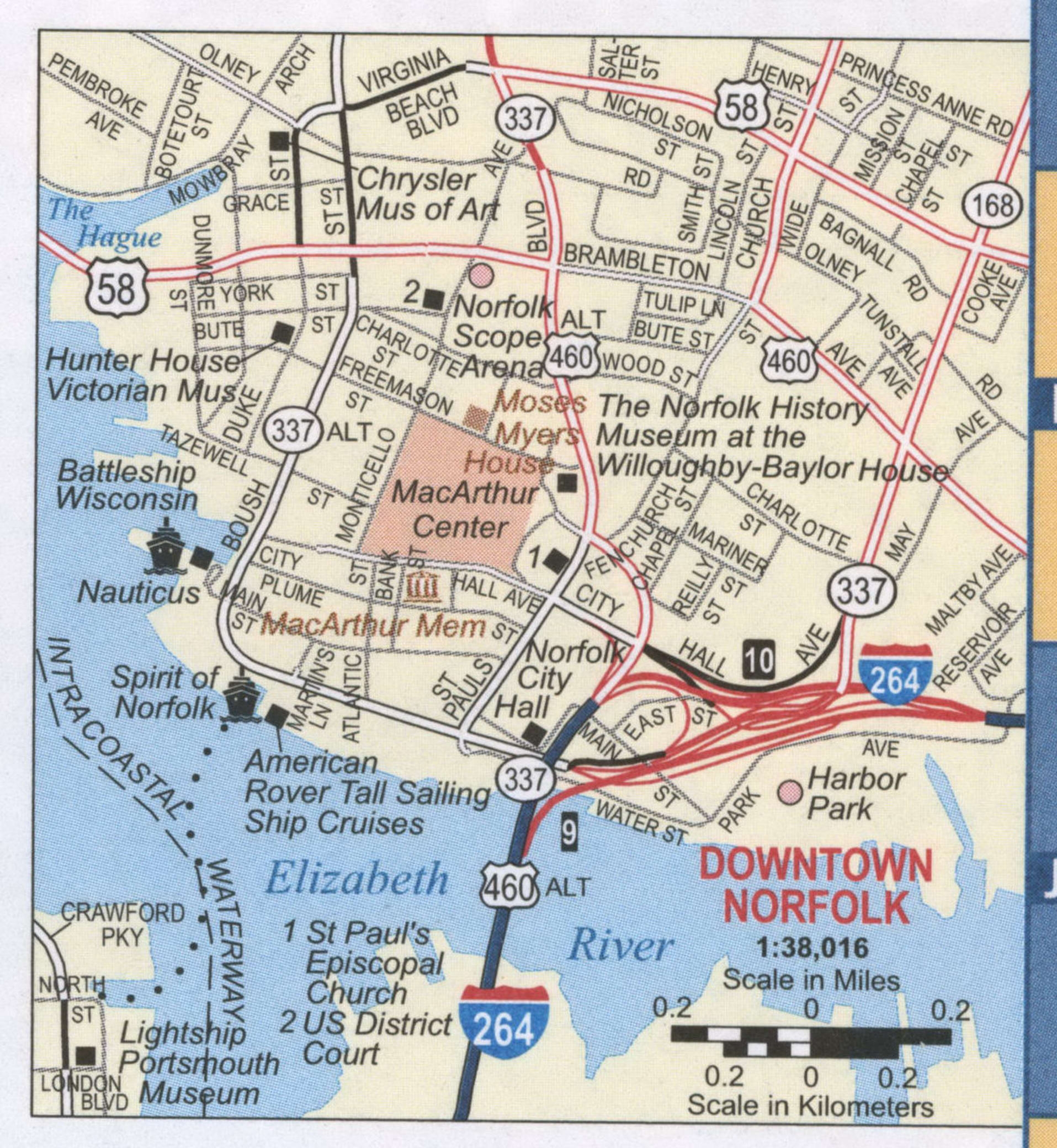 Printable Map Of Norfolk Va Printable Map Of Norfolk Va