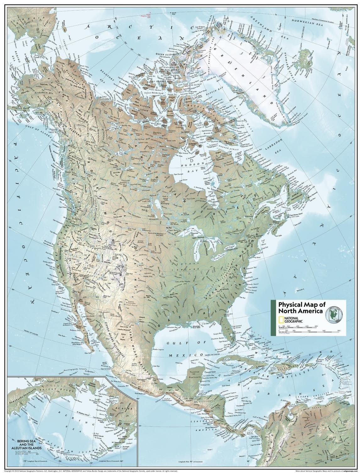 North America Physical National Geographic