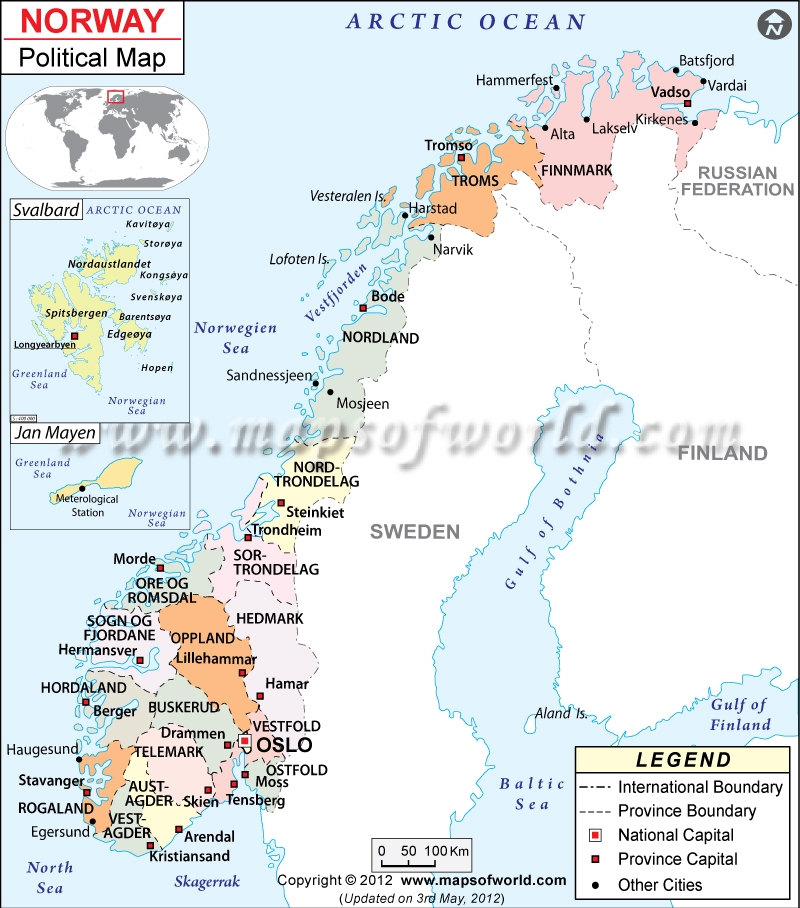Norway Map Europe
