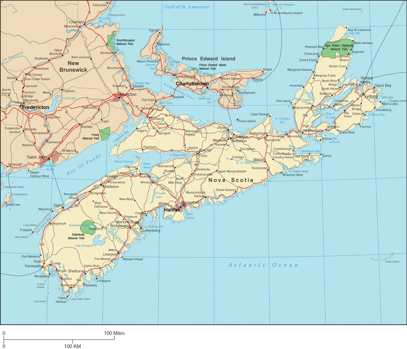 Nova Scotia Map Detailed Map Of Nova Scotia