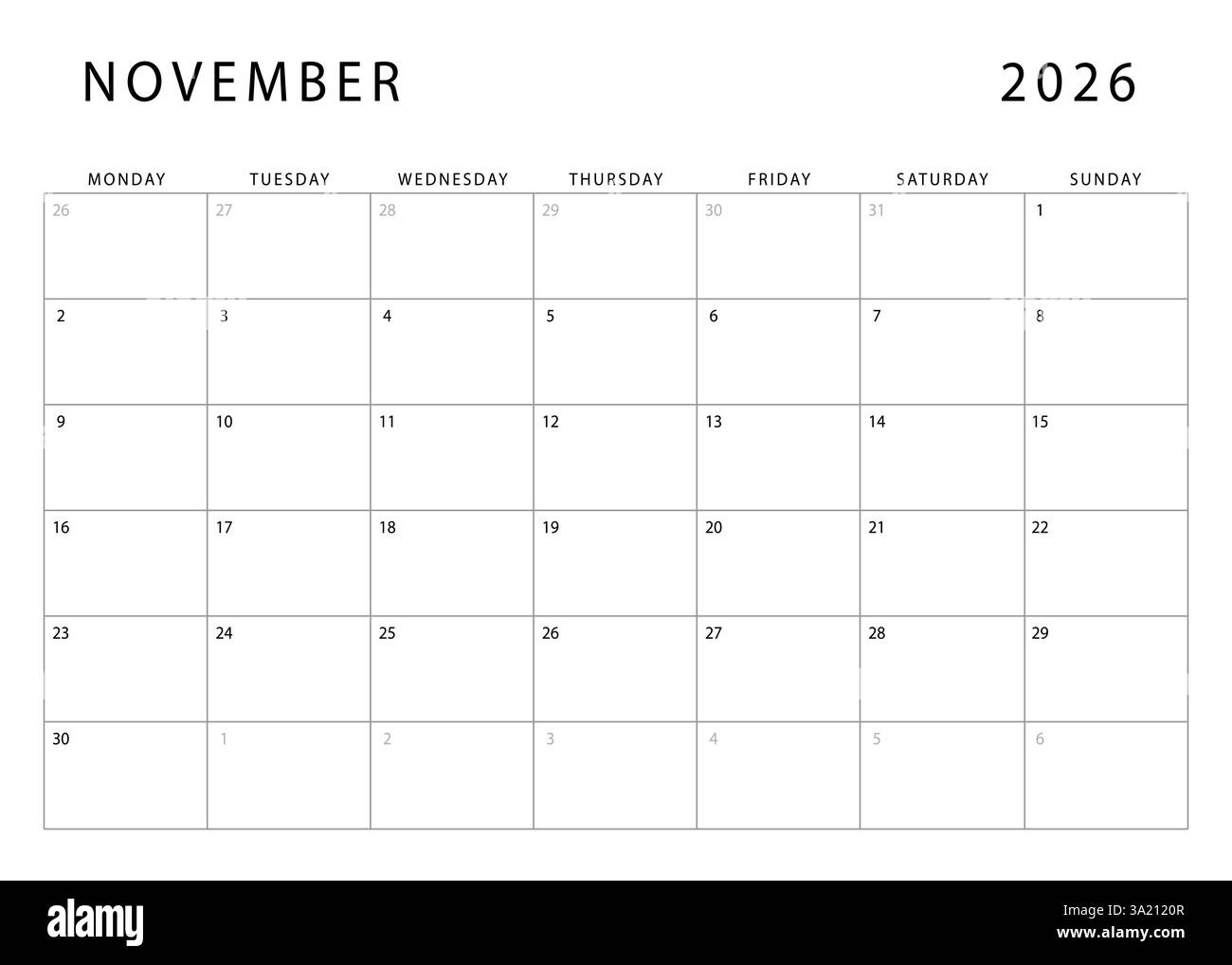 Calendar Printable November 2026 Calendar Printable November 2026