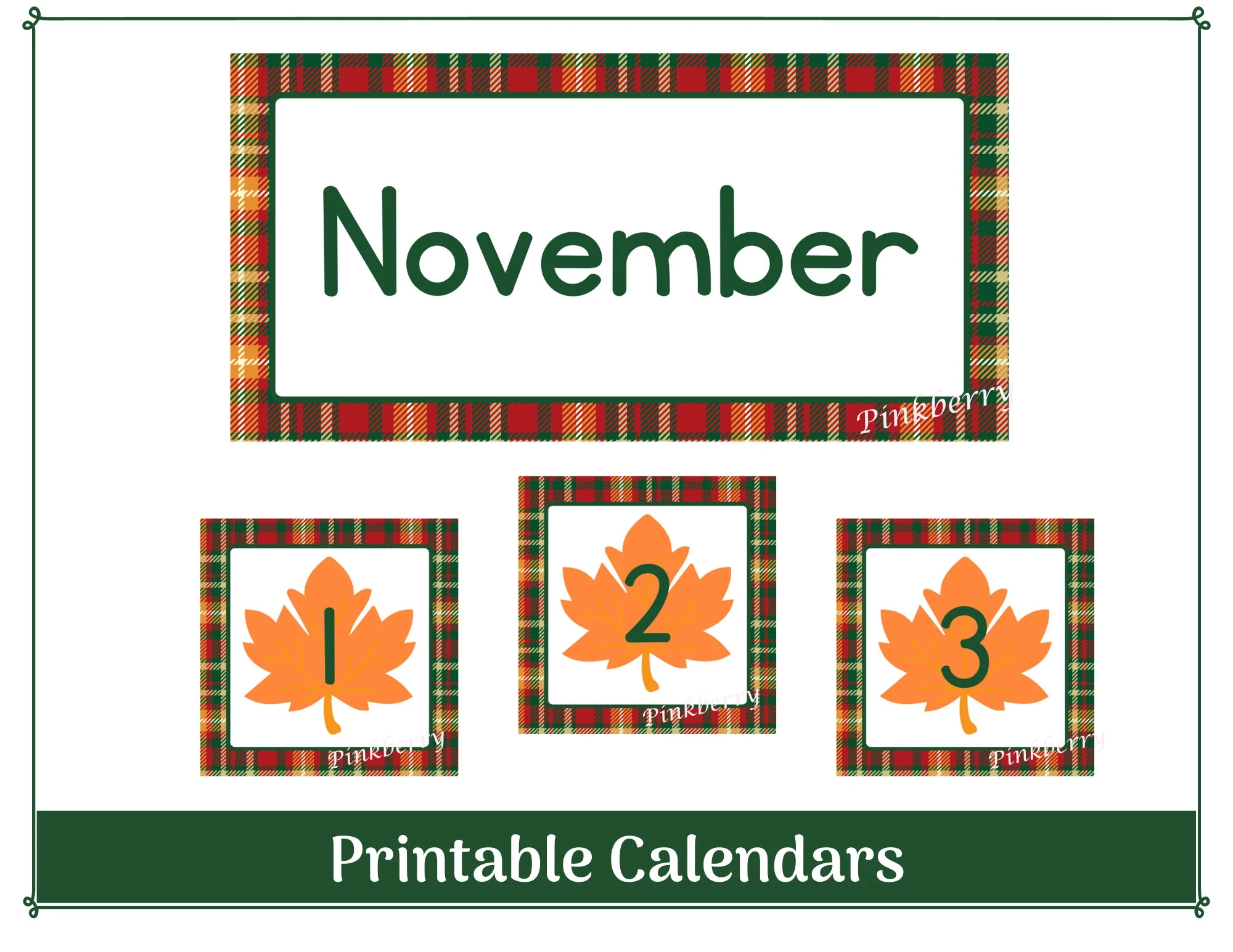 November Plaid Classroom Calendar Printable Headers Numbers digital File Etsy November Plaid Classroom Calendar Printable Headers Numbers digital File Etsy