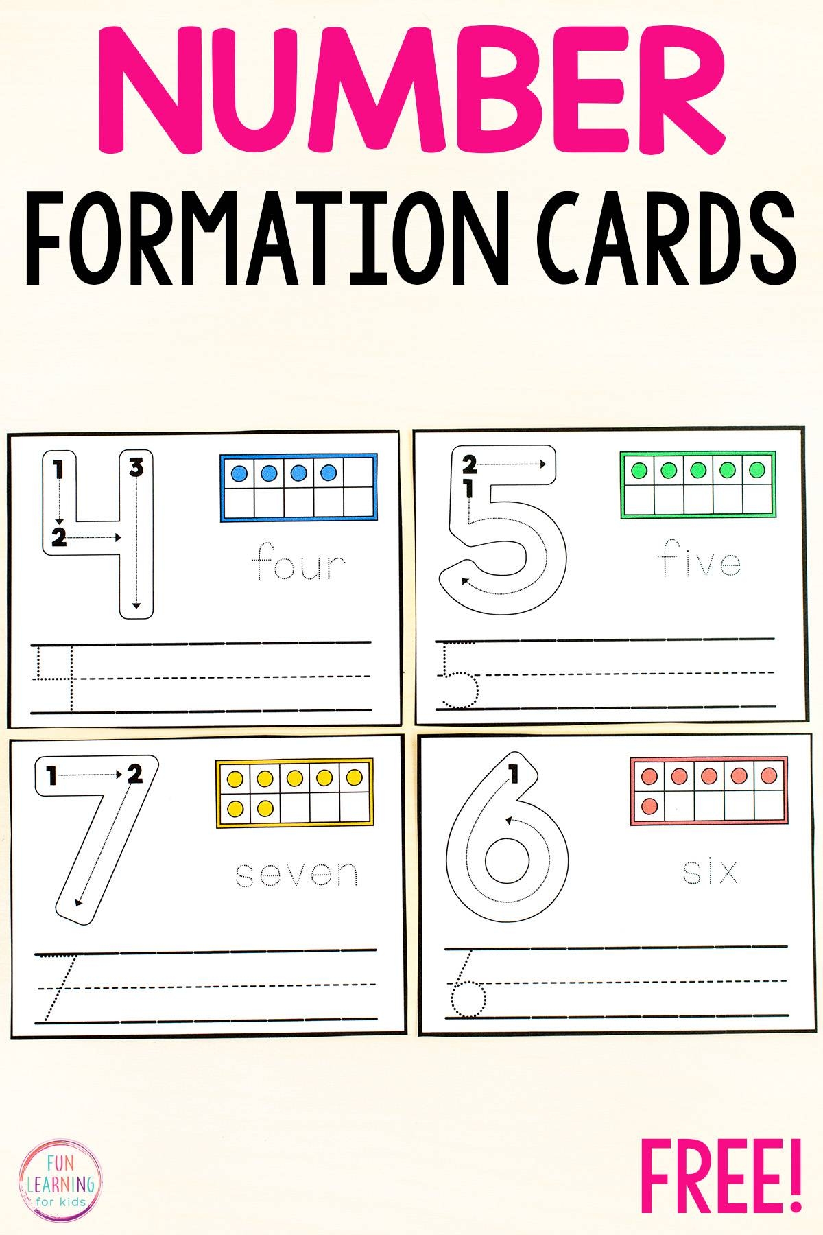 Free Printable Number Formation Worksheets