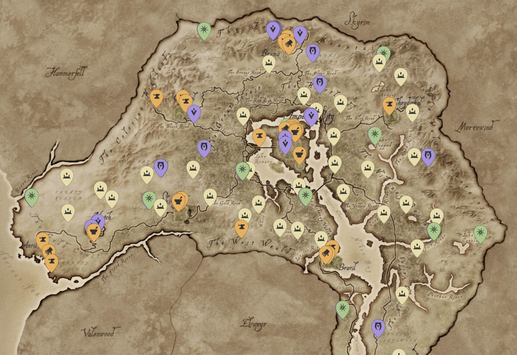 Oblivion Interactive Map Map Genie