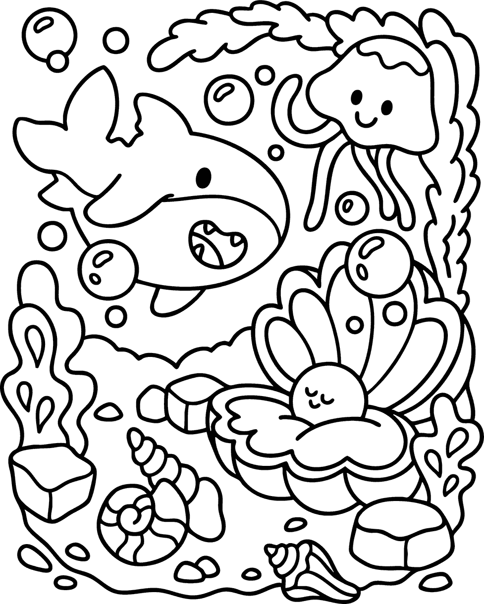 Ocean Coloring Sheet Printable