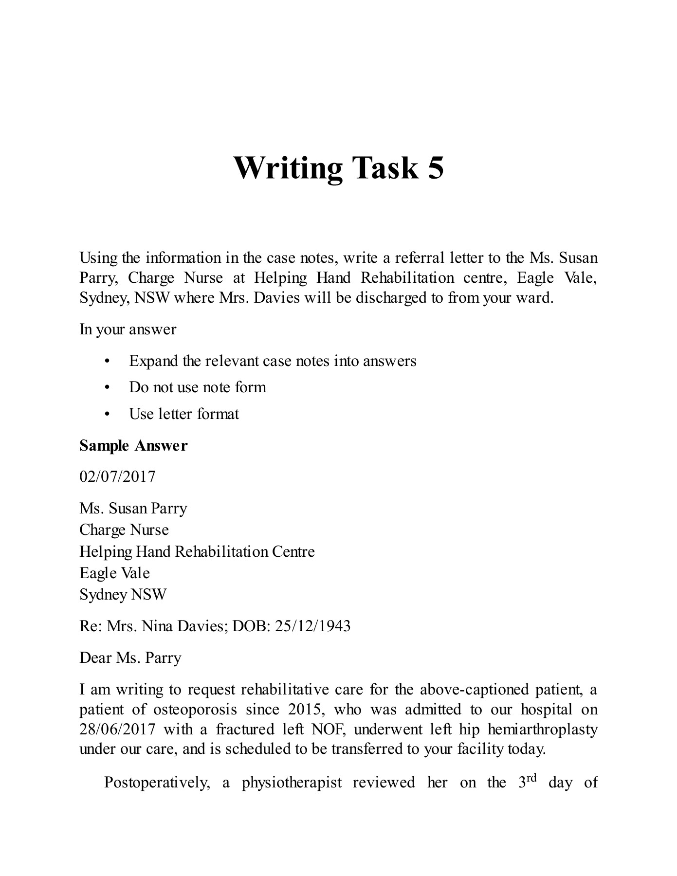 Oet 2 0 Nurses Guide IELTS PrepPROTM IELTS PrepPRO Page 187 Flip PDF Online PubHTML5 Oet 2 0 Nurses Guide IELTS PrepPROTM IELTS PrepPRO Page 187 Flip PDF Online PubHTML5