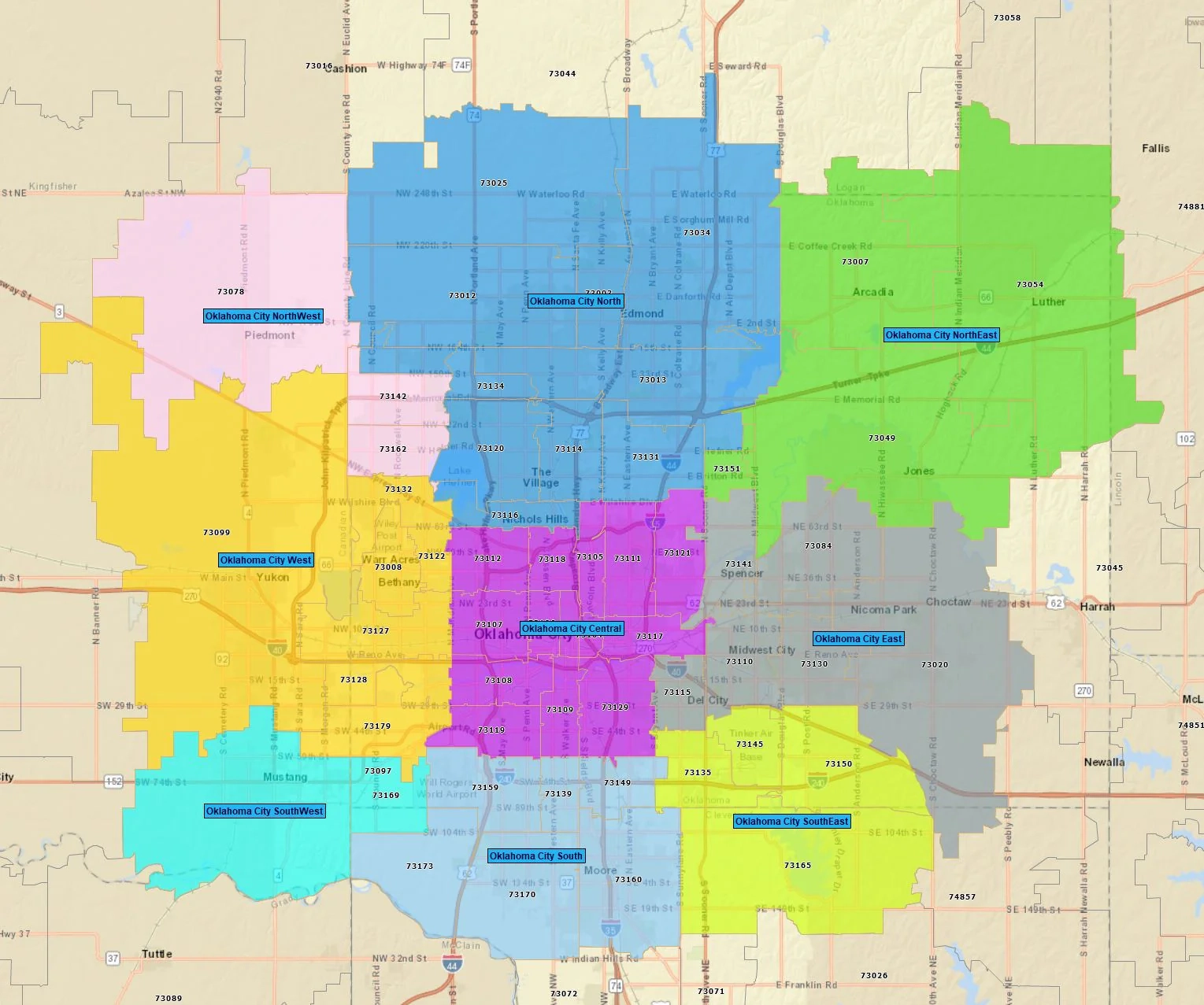 Oklahoma City OK Neighborhoods By Zip RealDatasets Oklahoma City OK Neighborhoods By Zip RealDatasets