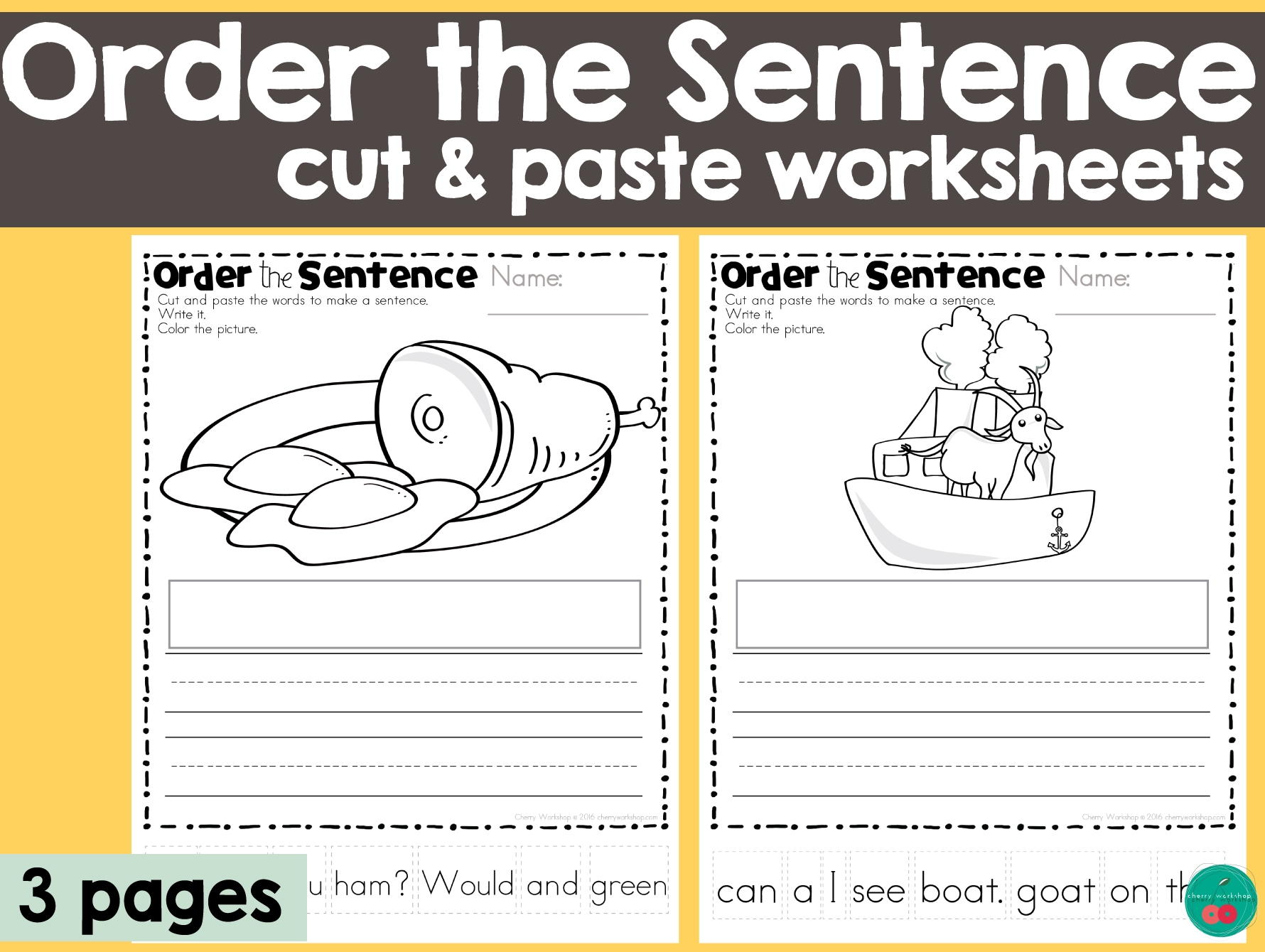 Order The Sentence Cut And Paste Activity For Green Eggs And Ham Unit Dr Seuss Inspired Activity By Teach Simple Order The Sentence Cut And Paste Activity For Green Eggs And Ham Unit Dr Seuss Inspired Activity By Teach Simple