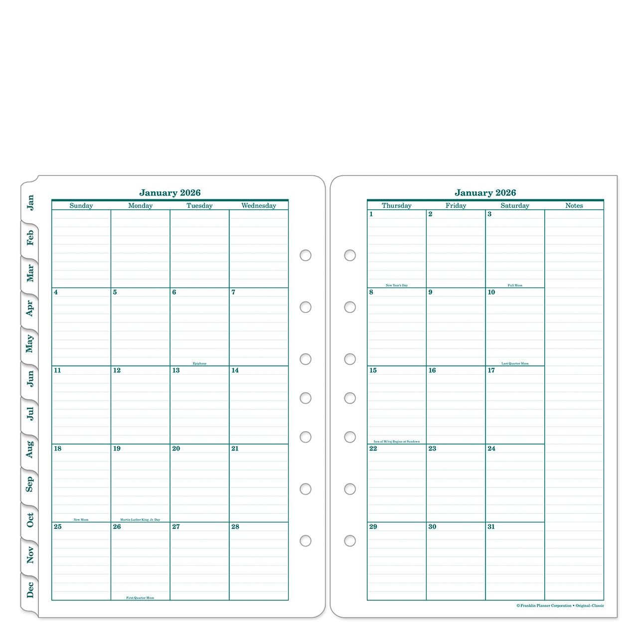Printable Calendar Tabs