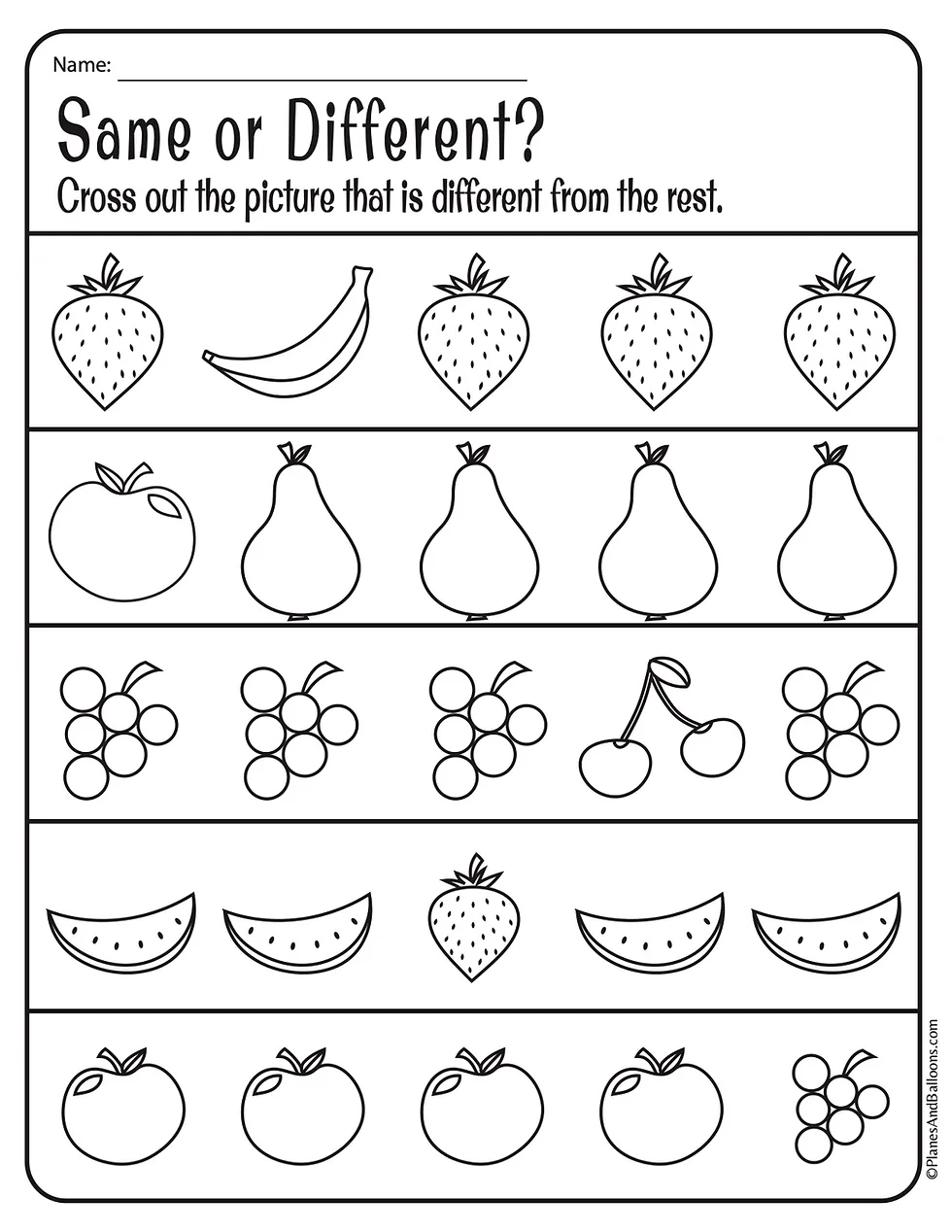 Printable Toddler Worksheets