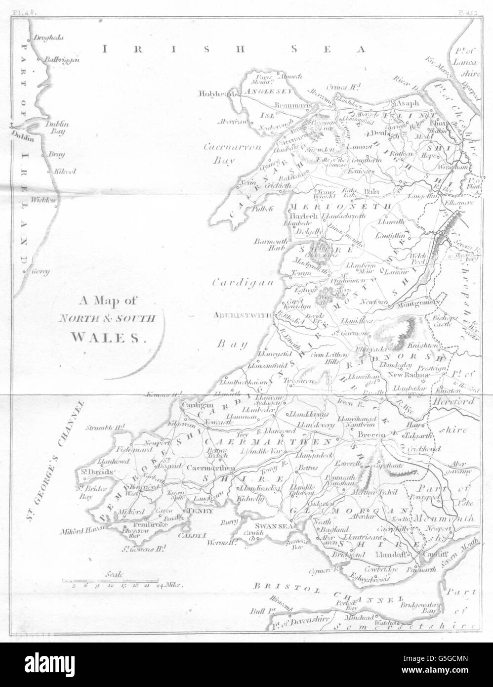 Outline Map Wales Black And White Stock Photos Images Alamy