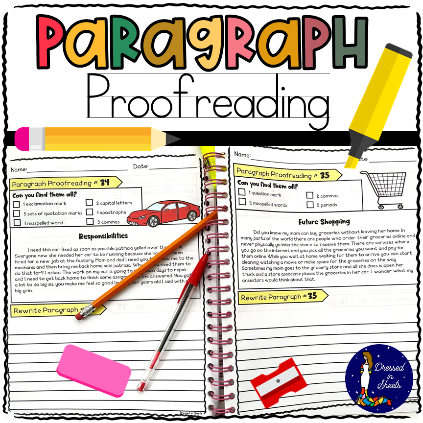 Paragraph Proofreading Workbook Made By Teachers Paragraph Proofreading Workbook Made By Teachers