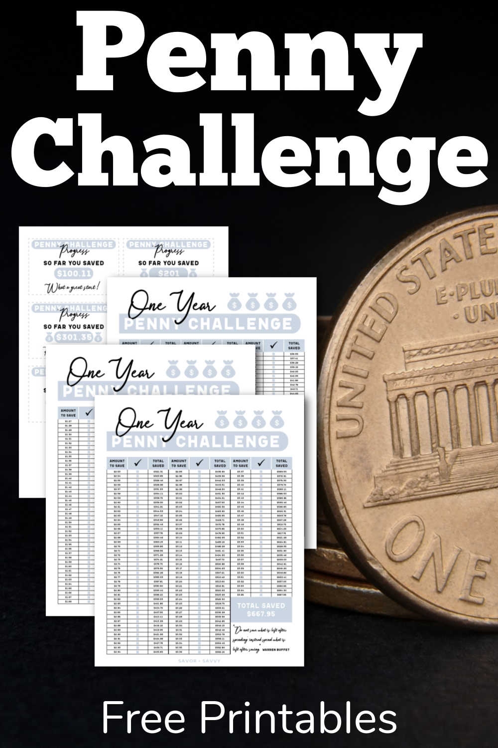 Penny Challenge Free Printable Savor Savvy