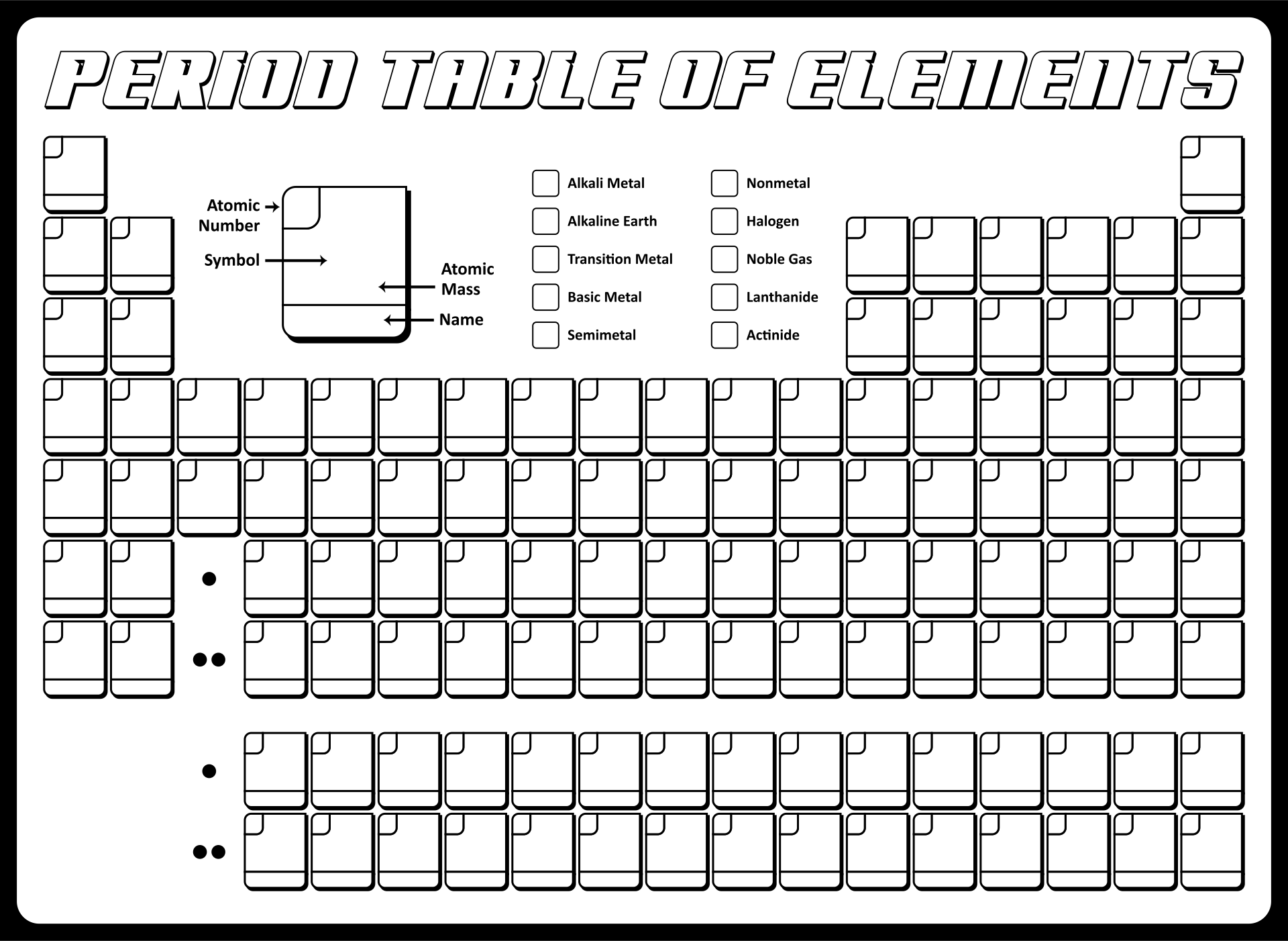 Periodic Table Template 10 Free PDF Printables Printablee