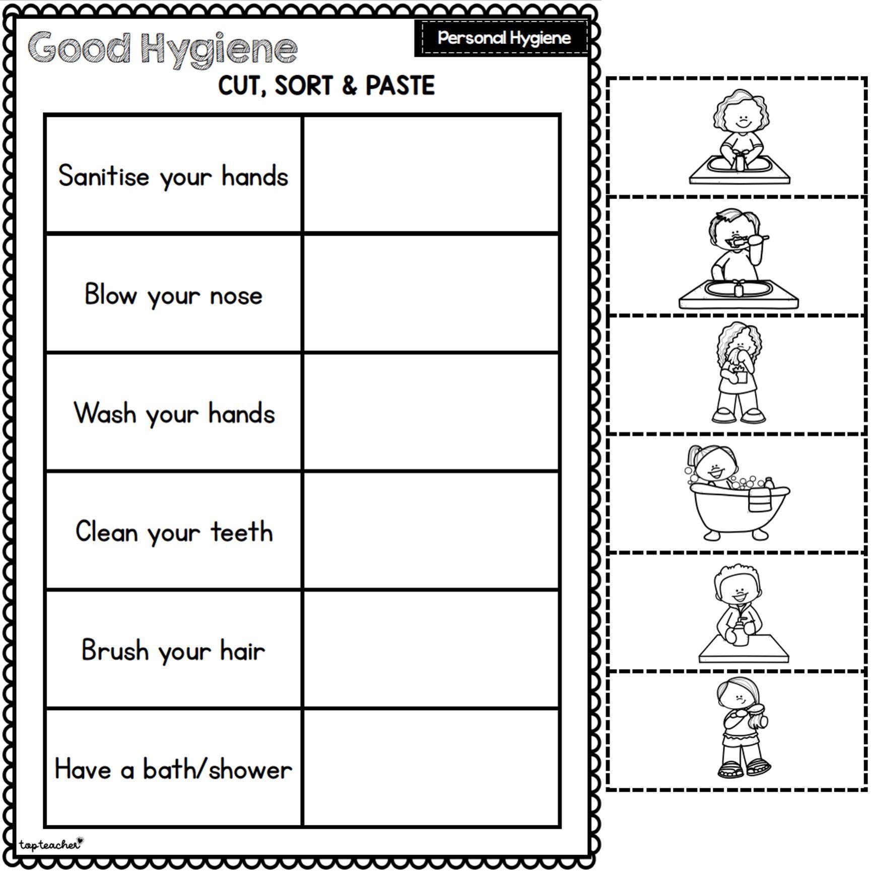 Personal Hygiene Cut Paste Top Teacher Personal Hygiene Cut Paste Top Teacher
