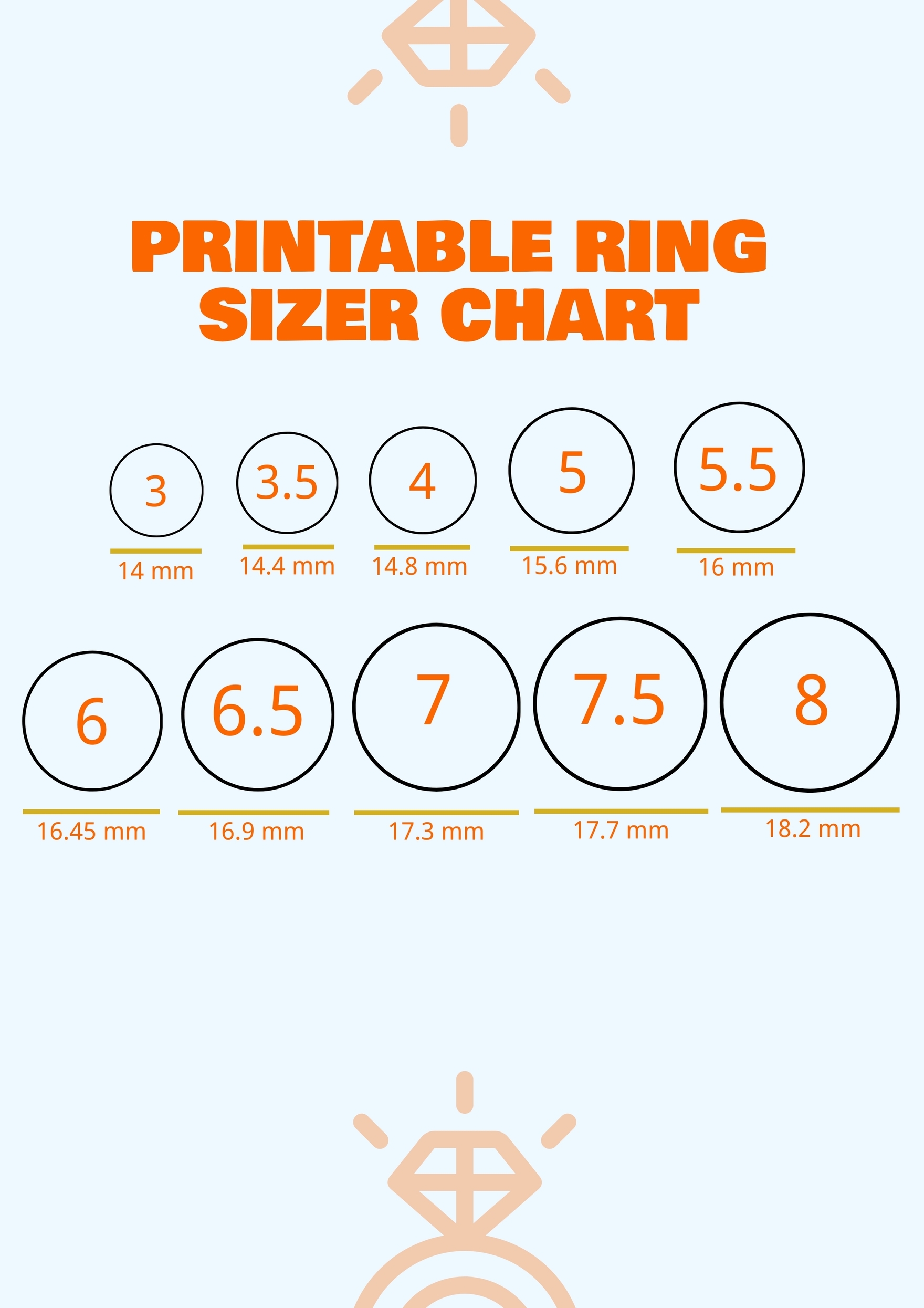 Ring Measurement Chart Printable