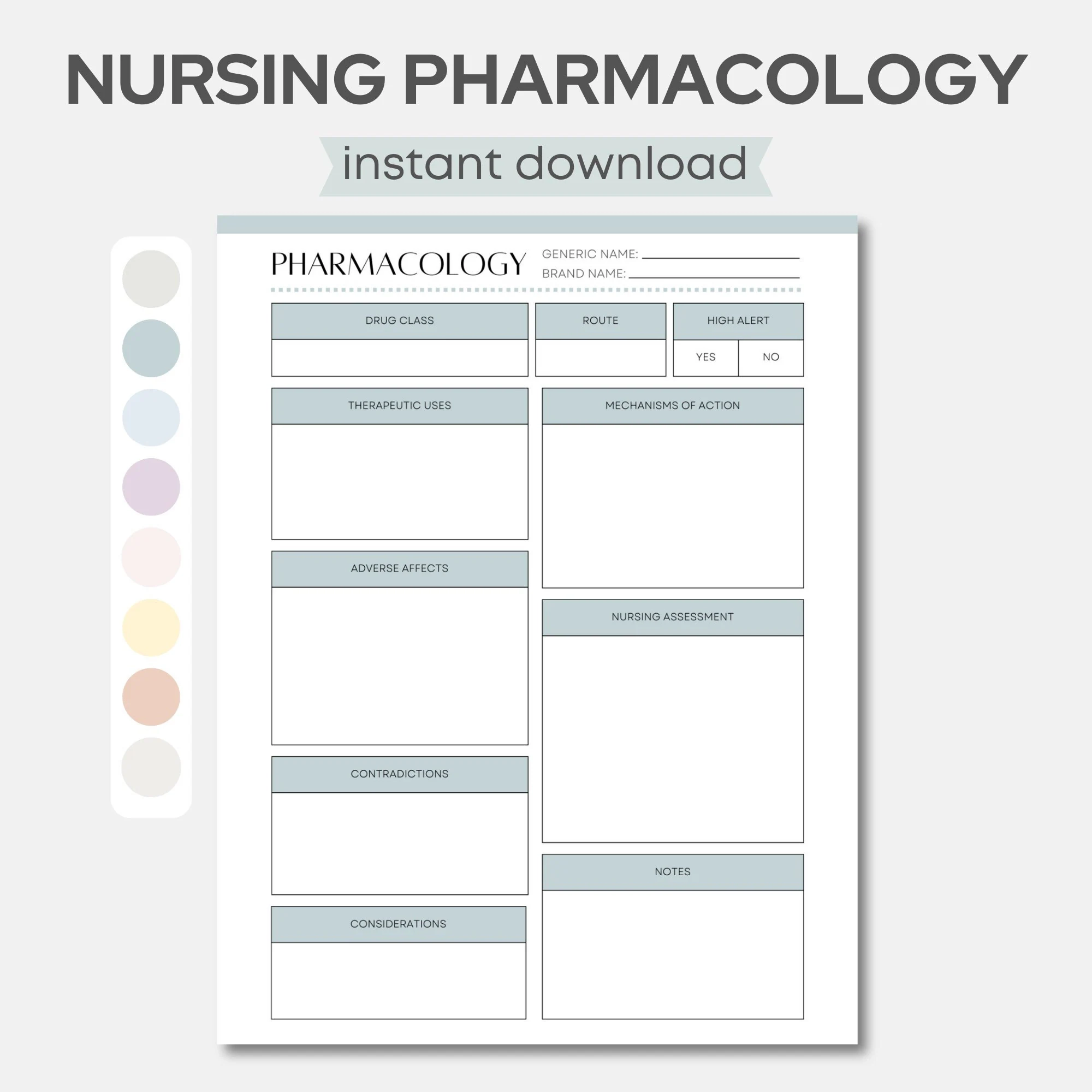 Pharmacy Worksheet Etsy