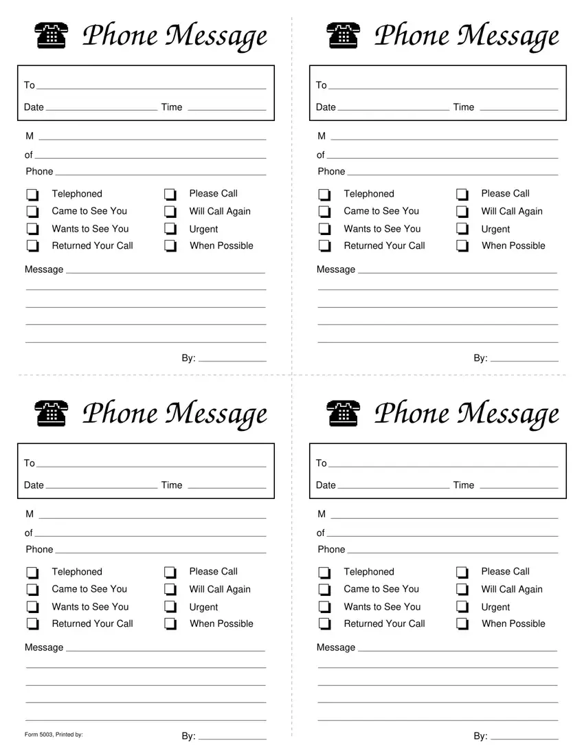 Free Printable Phone Message Sheets