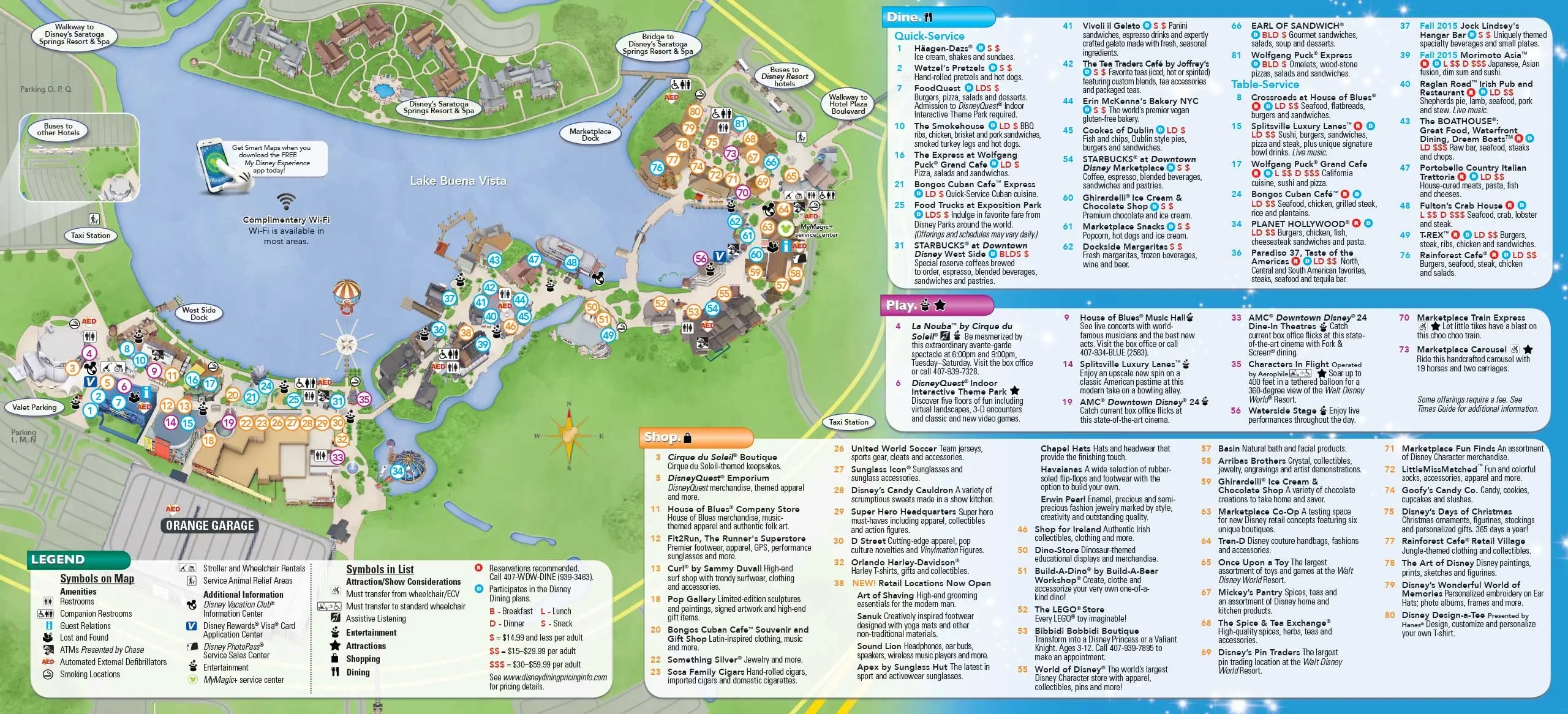 Disney Springs Map Printable