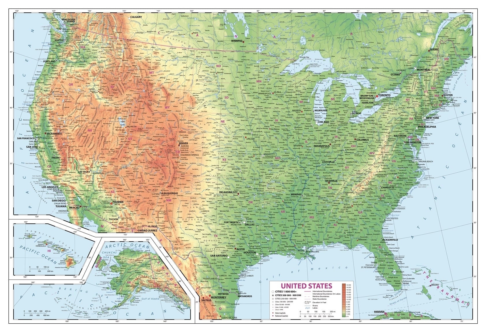 Physical Map Of The United States Feet Adobe Illustrator PDF Worksheets Library
