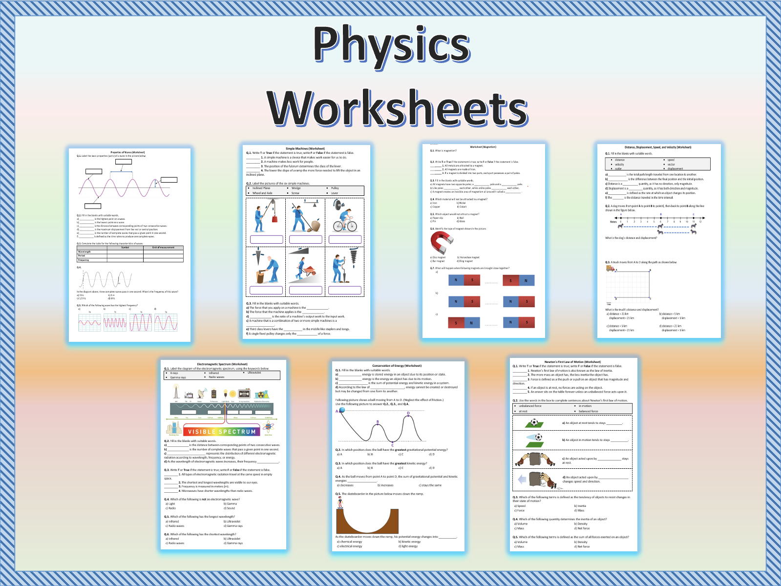 Free Printable Physics Worksheets