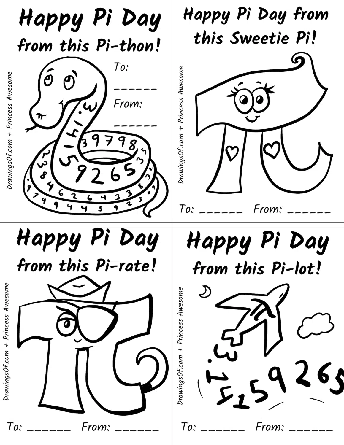 Printable Pi Day Coloring Sheets