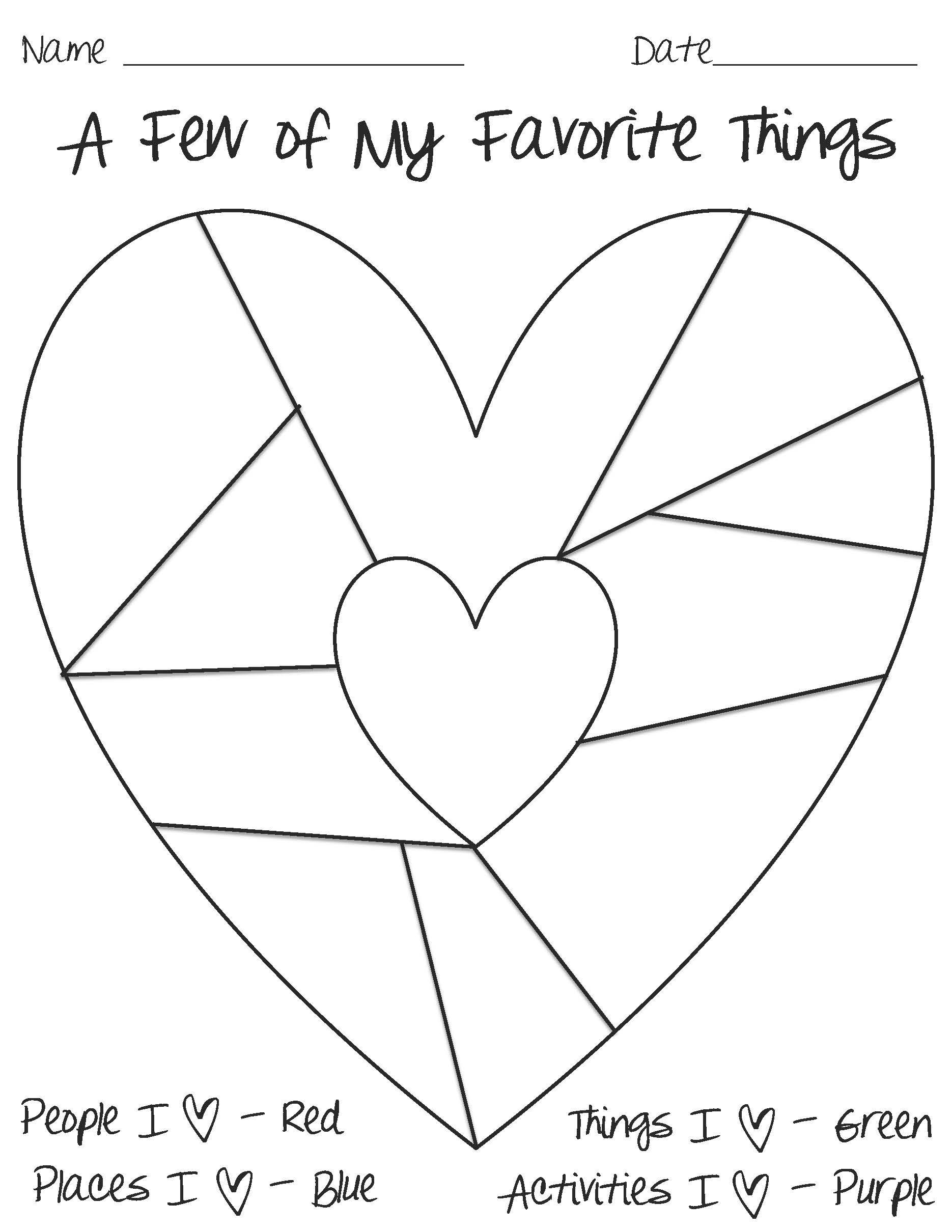 My Heart Map Printable