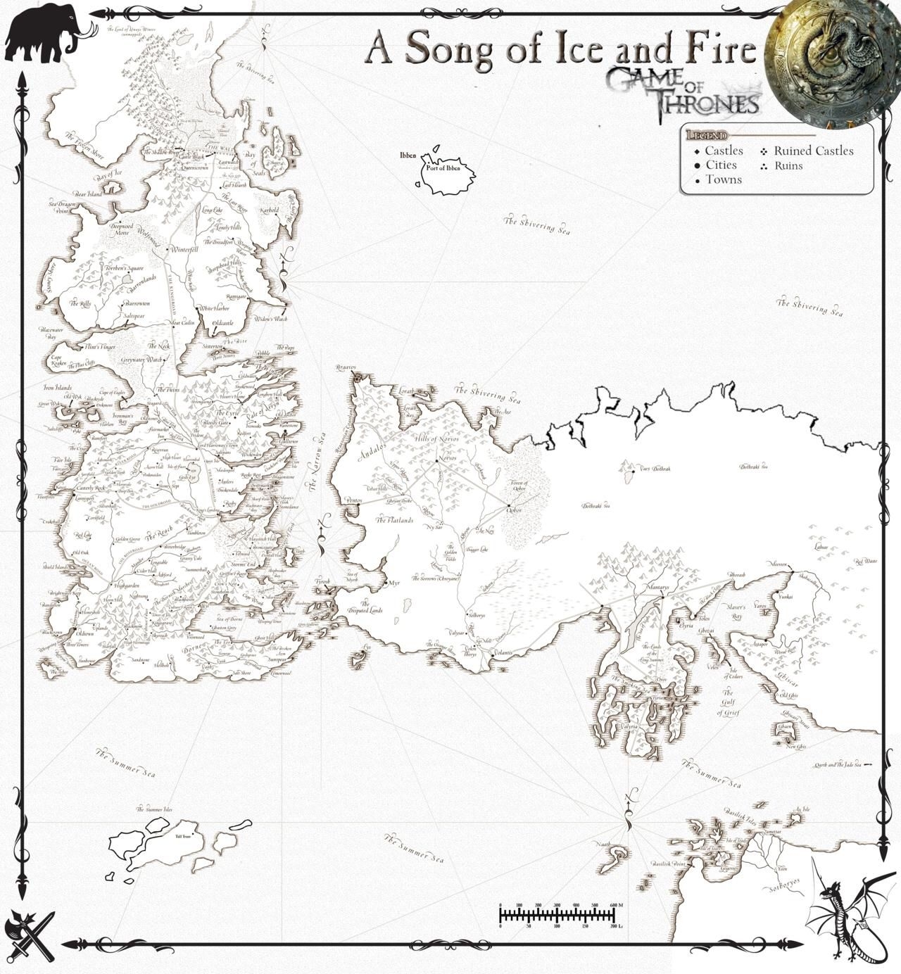 Printable Game Of Thrones Map Pdf