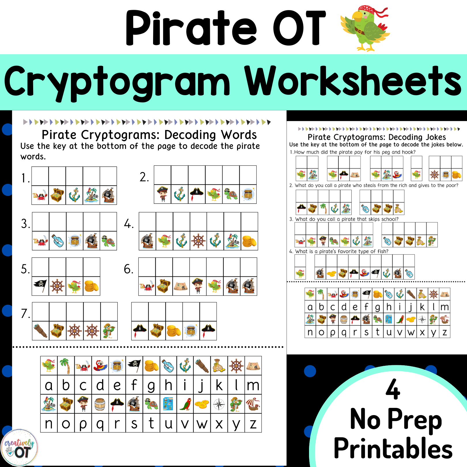Pirate Cryptogram And Decoding Worksheets Made By Teachers
