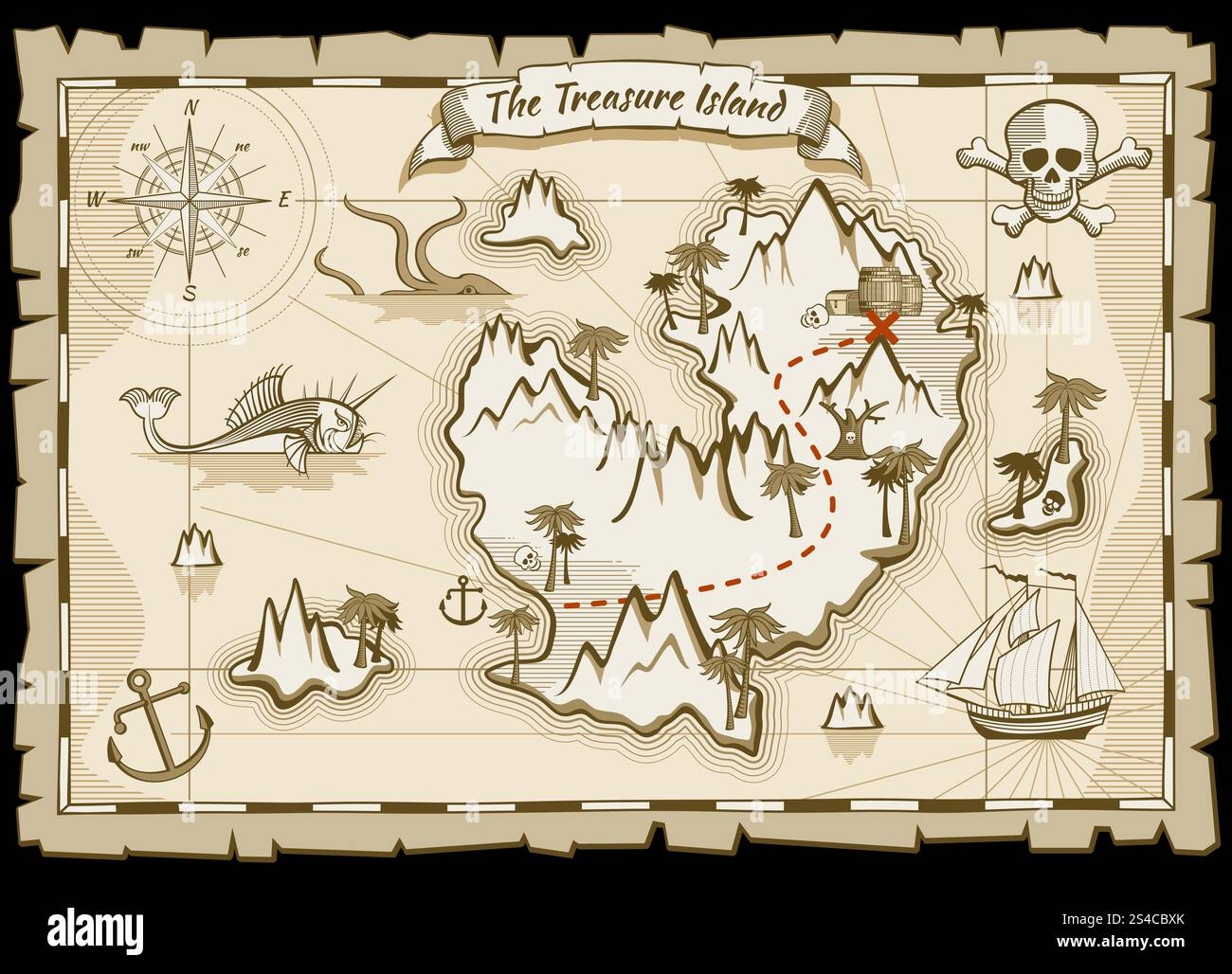 Pirate Map Hi res Stock Photography And Images Alamy
