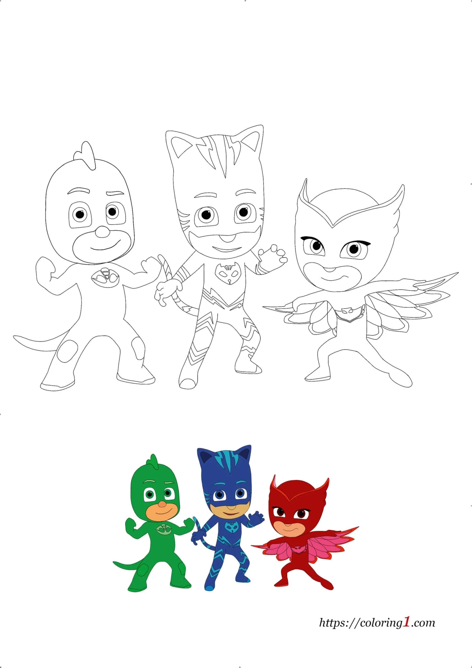 Pj Masks Characters Coloring Pages 2 Free Coloring Sheets 2021 