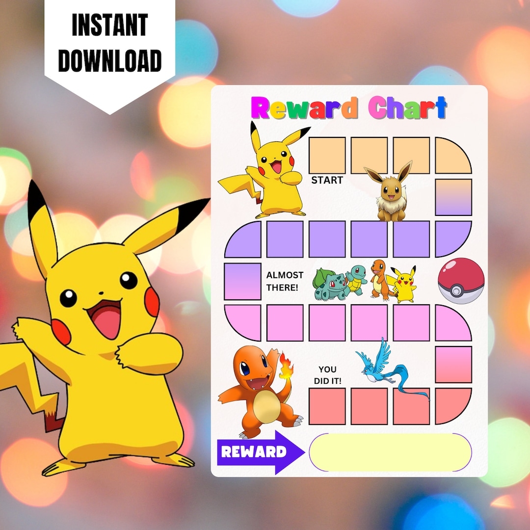 Pokemon Reward Chart Free Printable