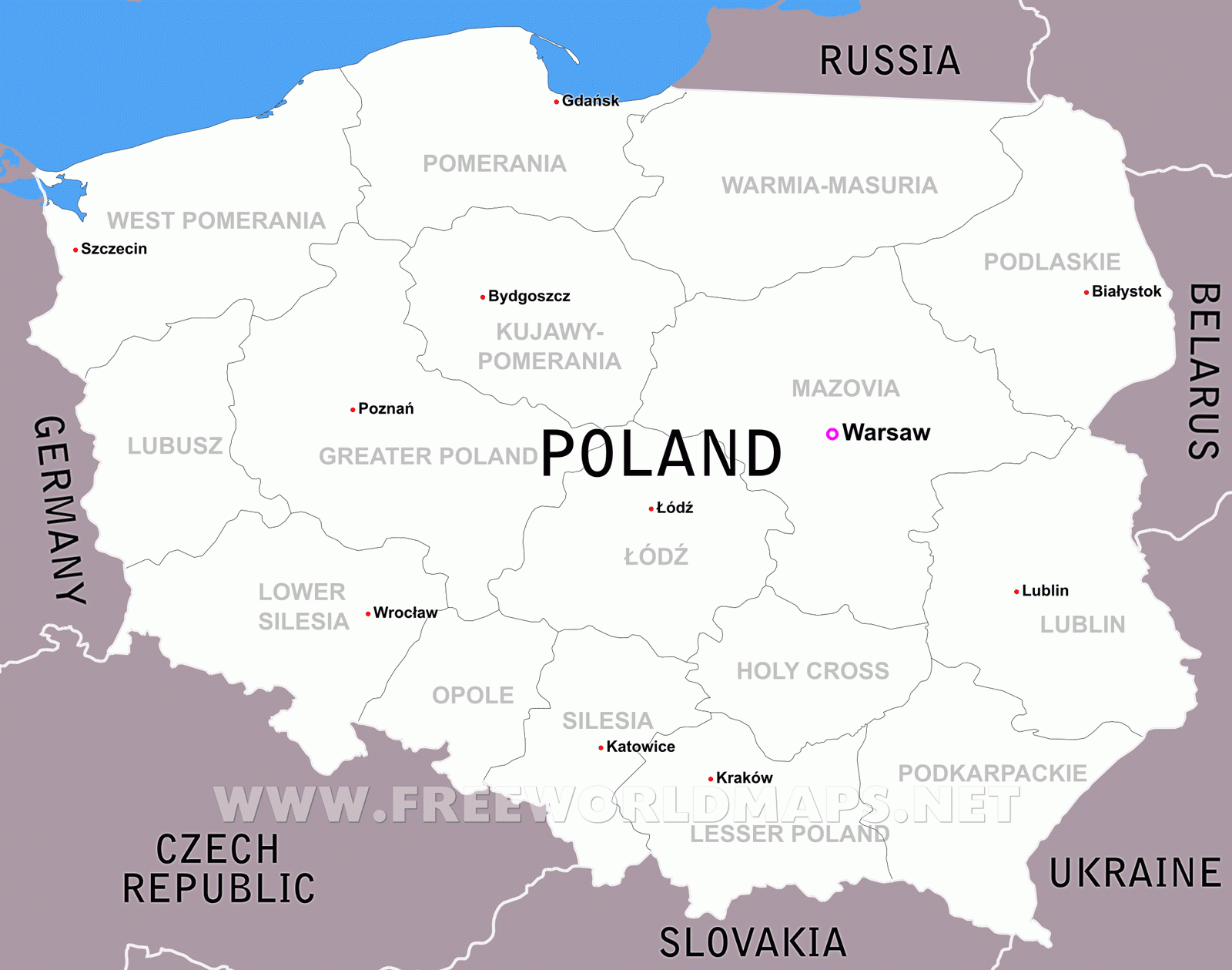Poland Political Map