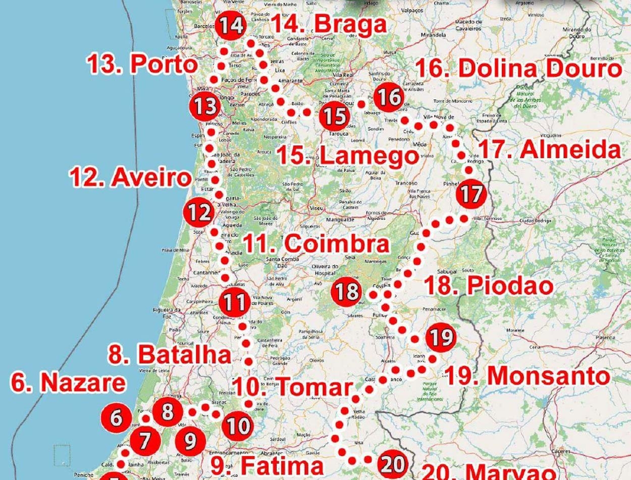 Portugal PDF Tourist Map What To See Guide