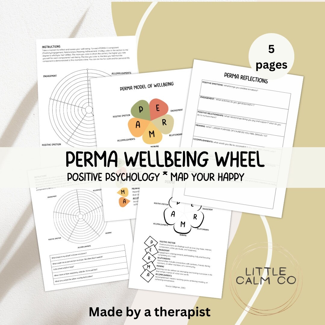 Positive Psychology Worksheets Etsy