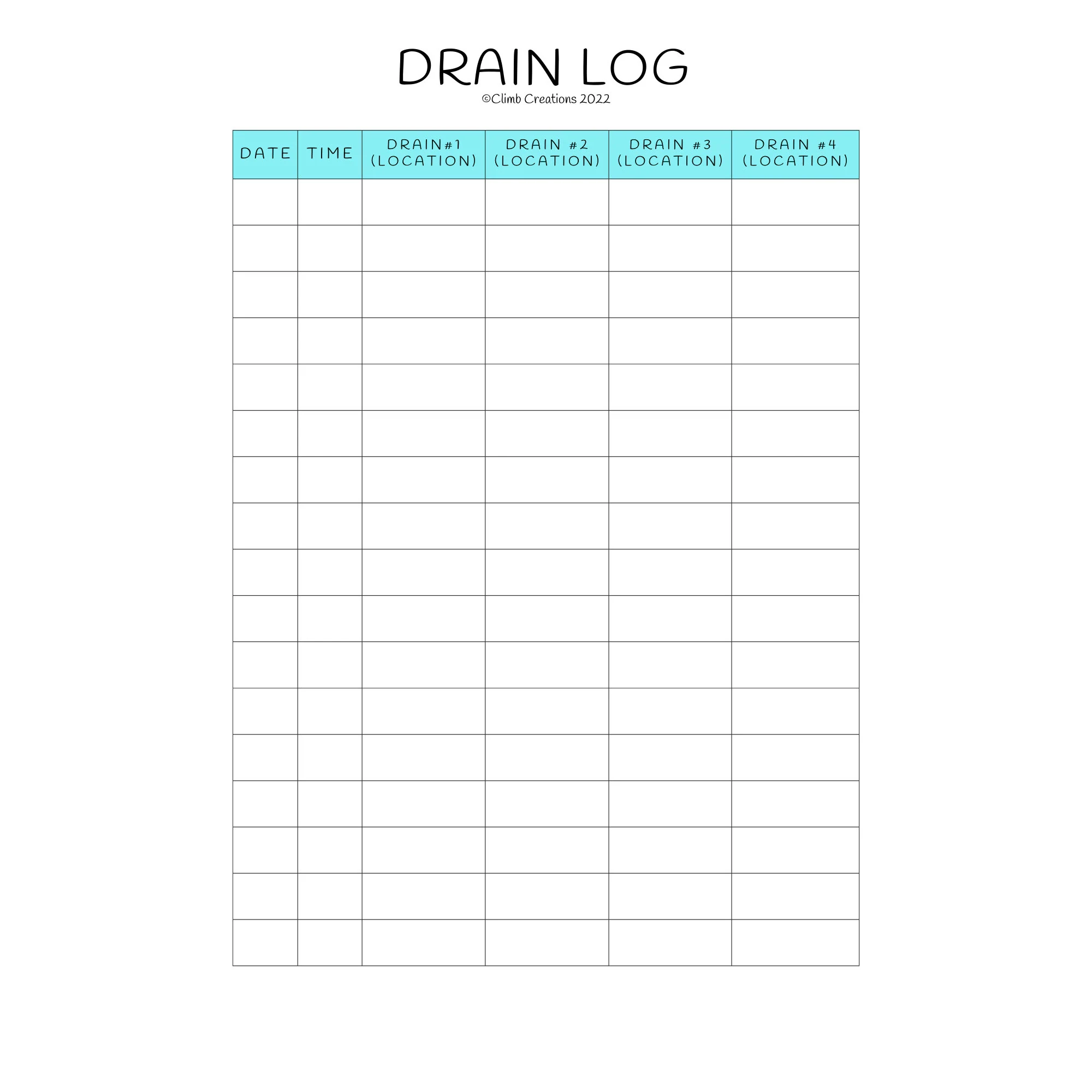 Post op Medicine Pain Tracker Surgery Recovery Log digital Download Etsy