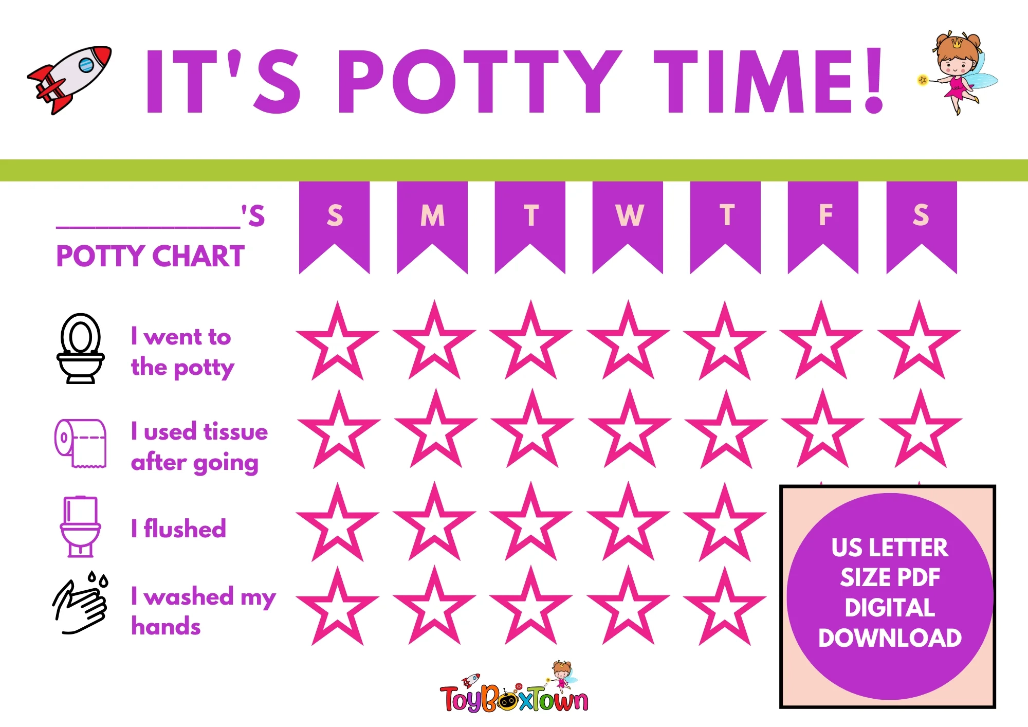 Printable Potty Training Chart Free