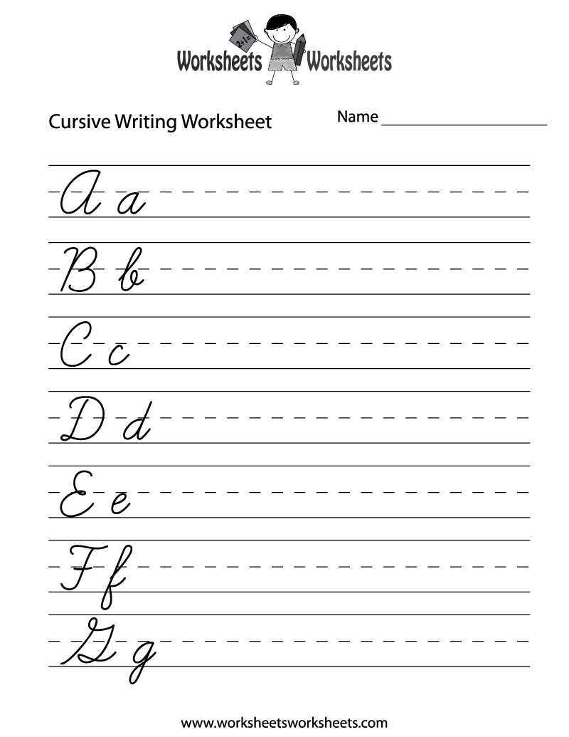 Printable Cursive Writing Worksheets Pdf